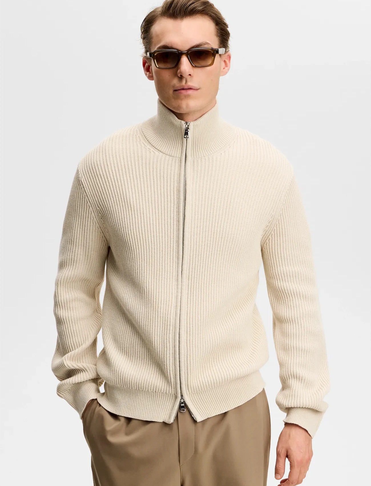 J. Lindeberg Alexis Full Zip Cardigan - Beige - S 2
