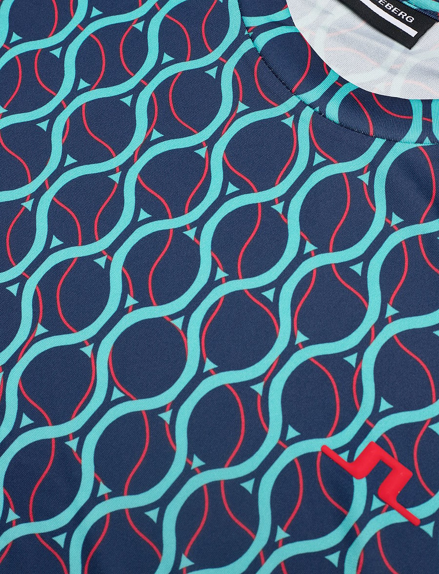 J. Lindeberg - Ade Print T-shirt - racket fade estate - 2