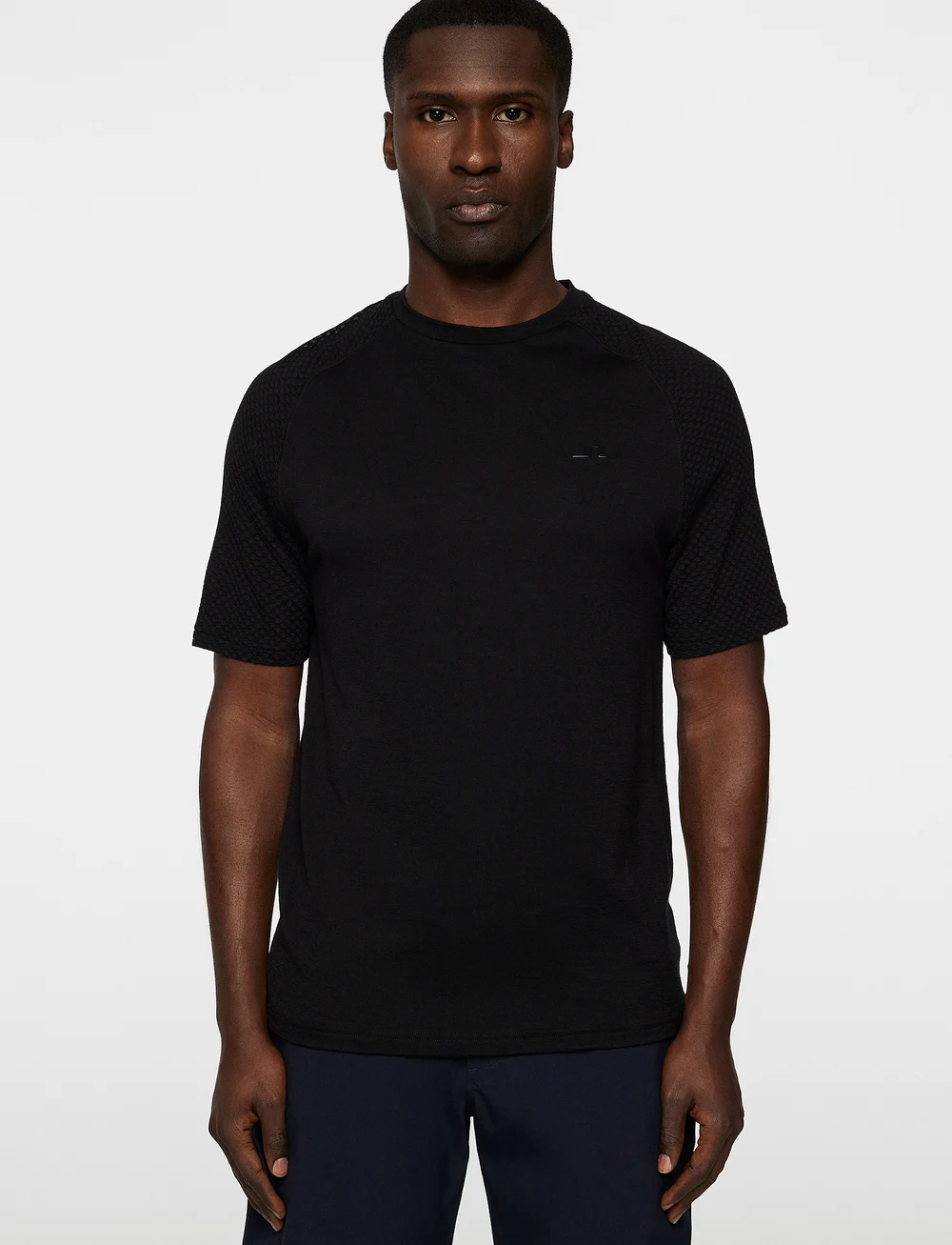 J. Lindeberg - Brent Wool T-shirt - alussärgid ja t-särgid - black - 0