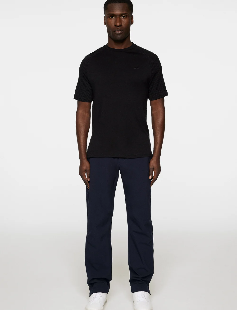 J. Lindeberg - Brent Wool T-shirt - alussärgid ja t-särgid - black - 4