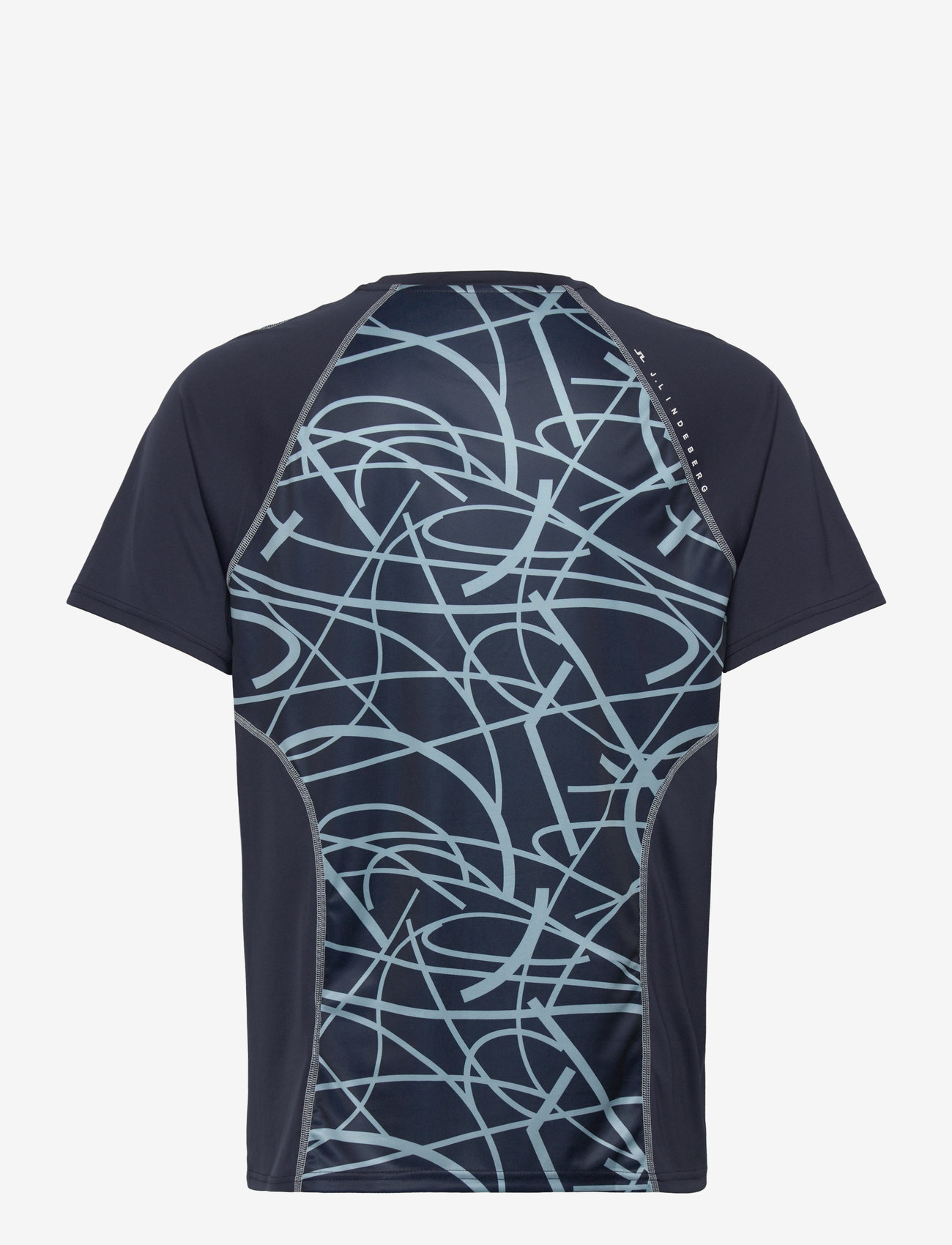 J. Lindeberg - Alfonso Printed T-shirt - alussärgid ja t-särgid - jl navy - 2