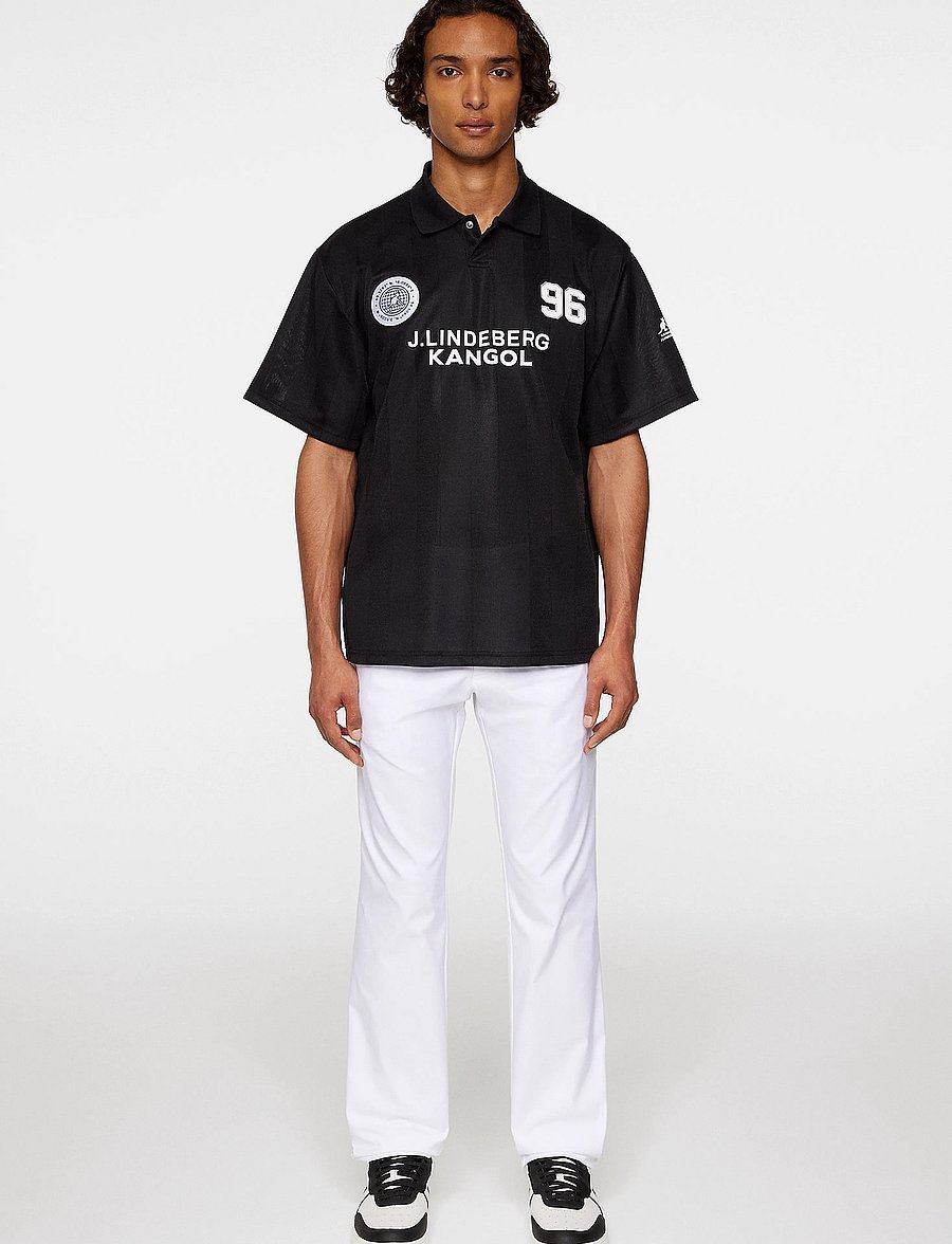 J. Lindeberg - Paul Football Jersey - oberteile & t-shirts - black - 4