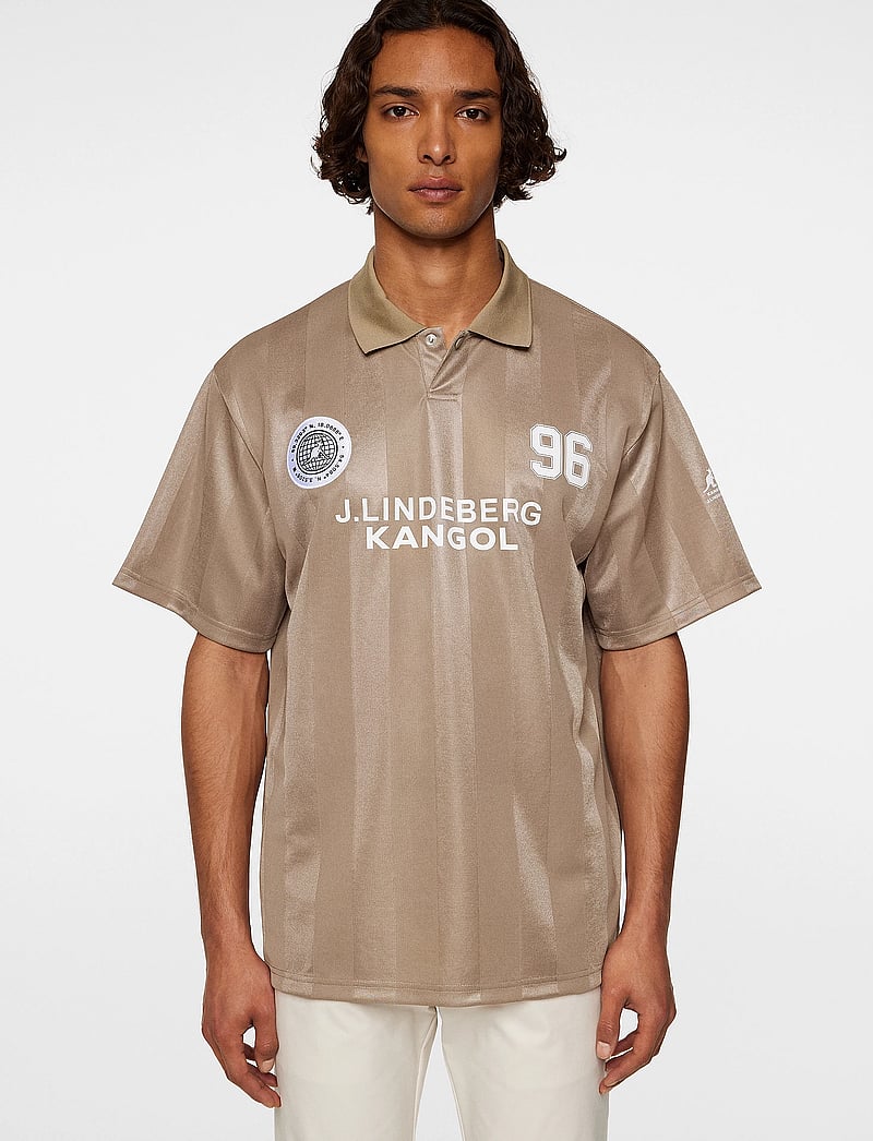 J. Lindeberg - Paul Football Jersey - toppe & t-shirts - vintage khaki - 0