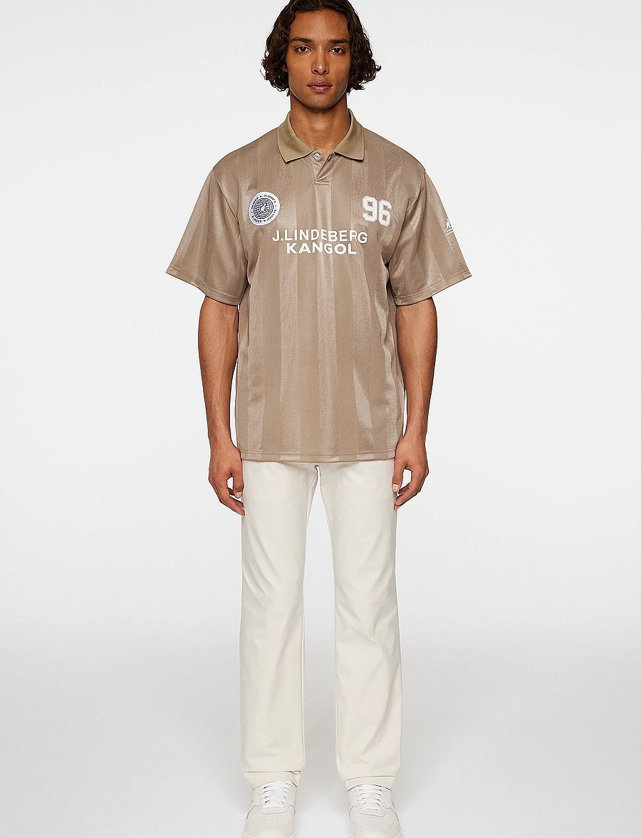 J. Lindeberg - Paul Football Jersey - oberteile & t-shirts - vintage khaki - 4