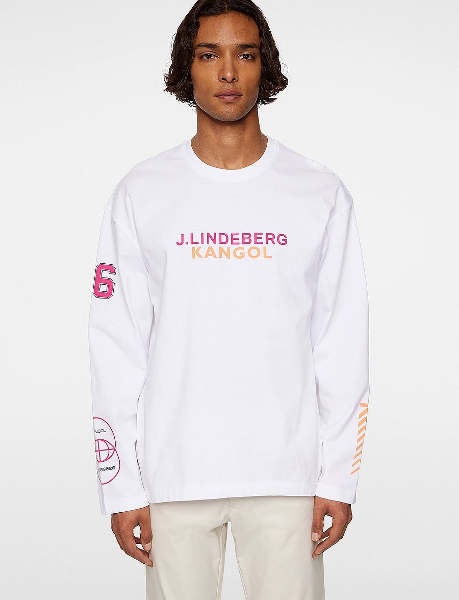 J. Lindeberg - Davie LS T-shirt - t-shirts à manches longues - white - 0