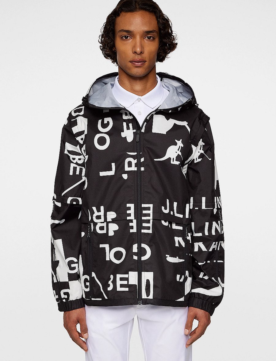 J. Lindeberg - All Gear Outerwear - frühlingsjacken - jl kangol black white l - 0