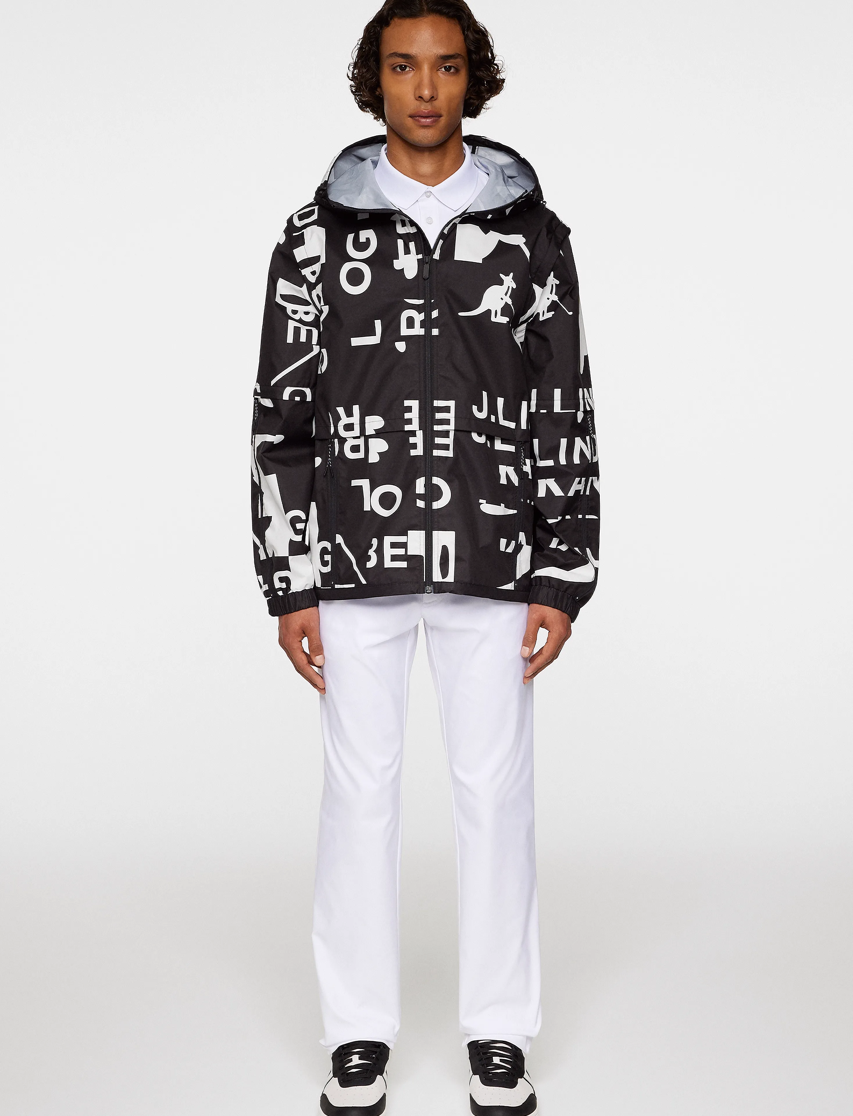 J. Lindeberg - All Gear Outerwear - frühlingsjacken - jl kangol black white l - 4