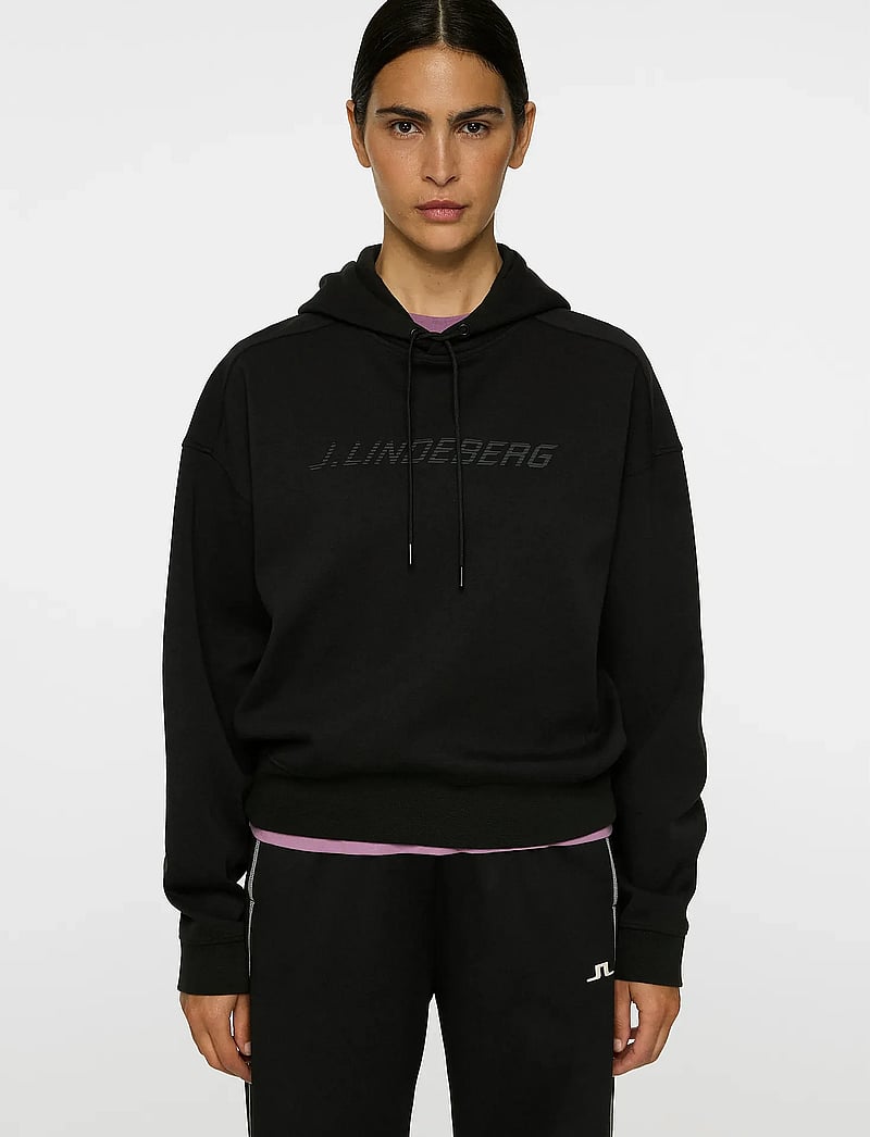 J. Lindeberg - Dawn Hoodie - huvtröjor - black - 0
