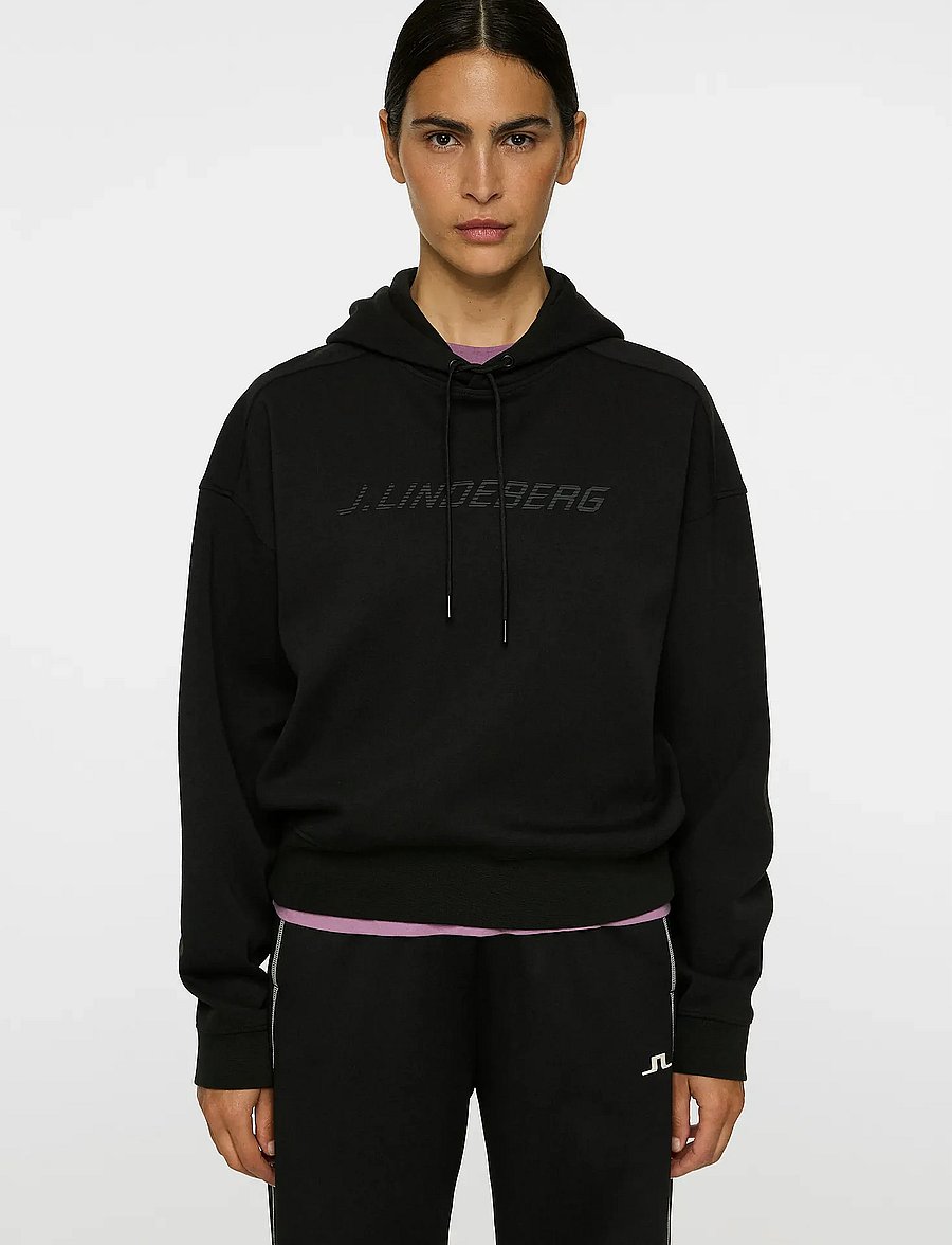 J. Lindeberg - Dawn Hoodie - džemperiai su gobtuvu - black - 0