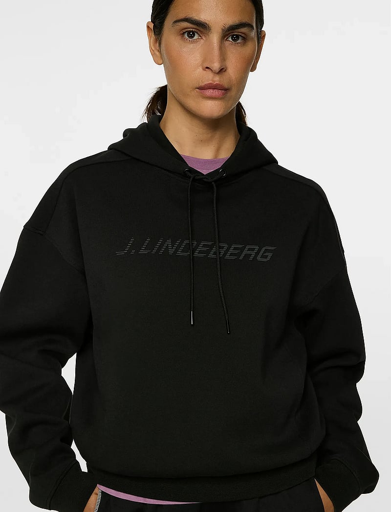 J. Lindeberg - Dawn Hoodie - huvtröjor - black - 5