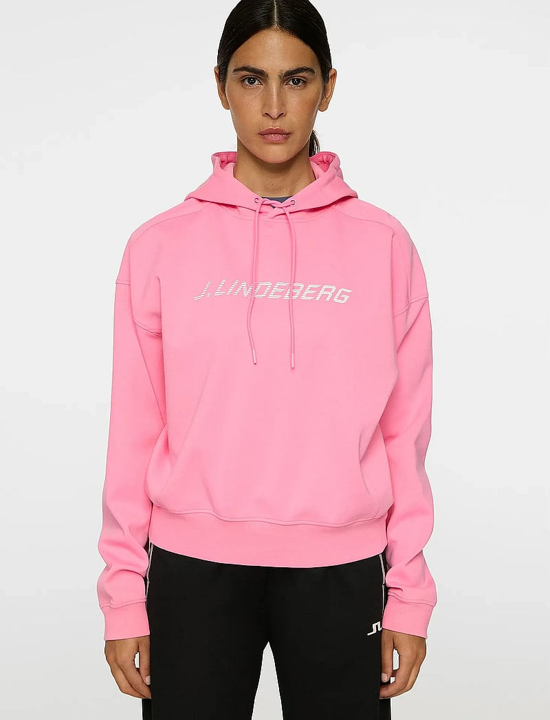 J. Lindeberg - Dawn Hoodie - huvtröjor - eosine pink - 0