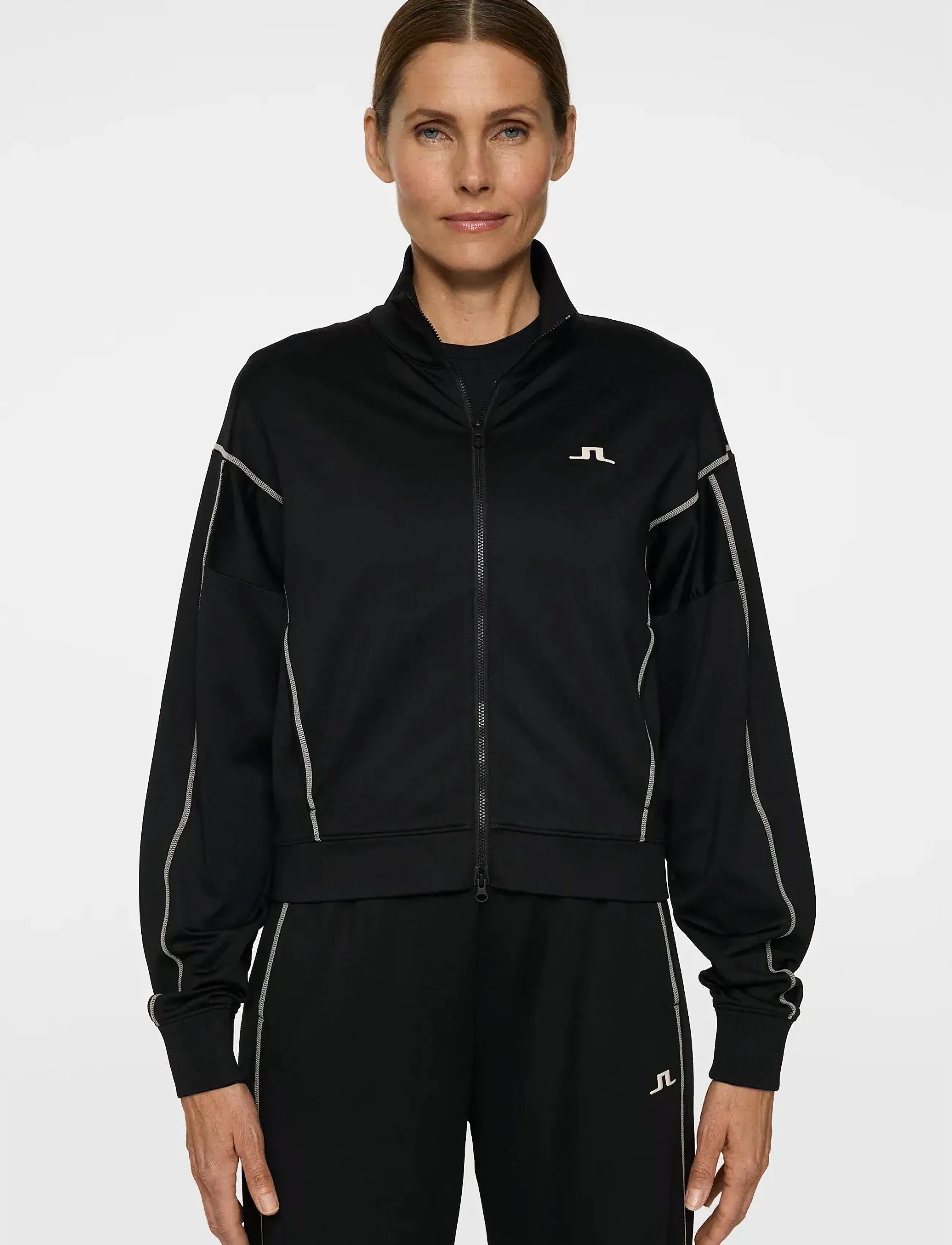J. Lindeberg Belinda Track Jacket, S, Black, Sport Jackets > Sport Outdoor Jackets, Dame