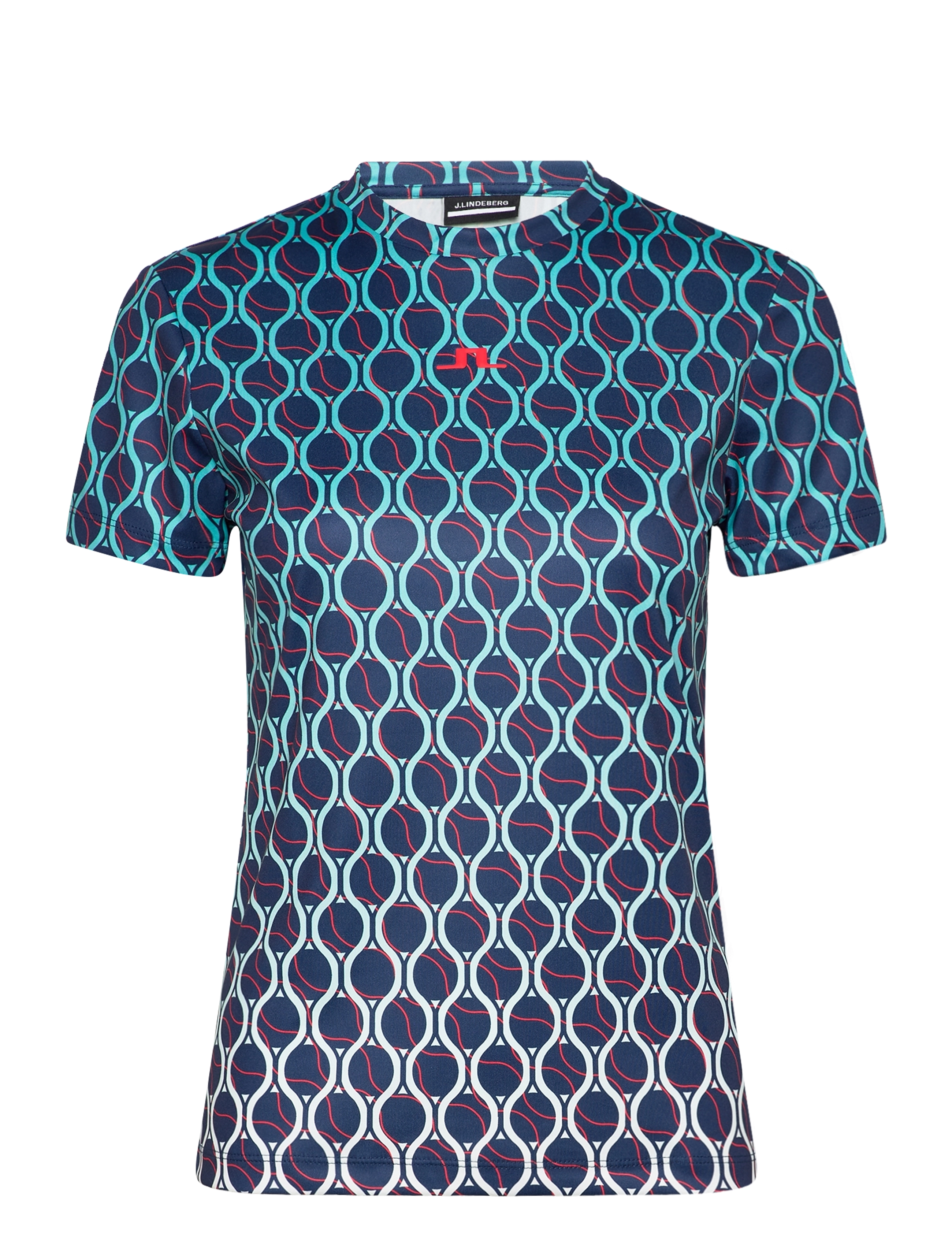 J. Lindeberg - Ada Printed T-shirt - racket fade estate - 1