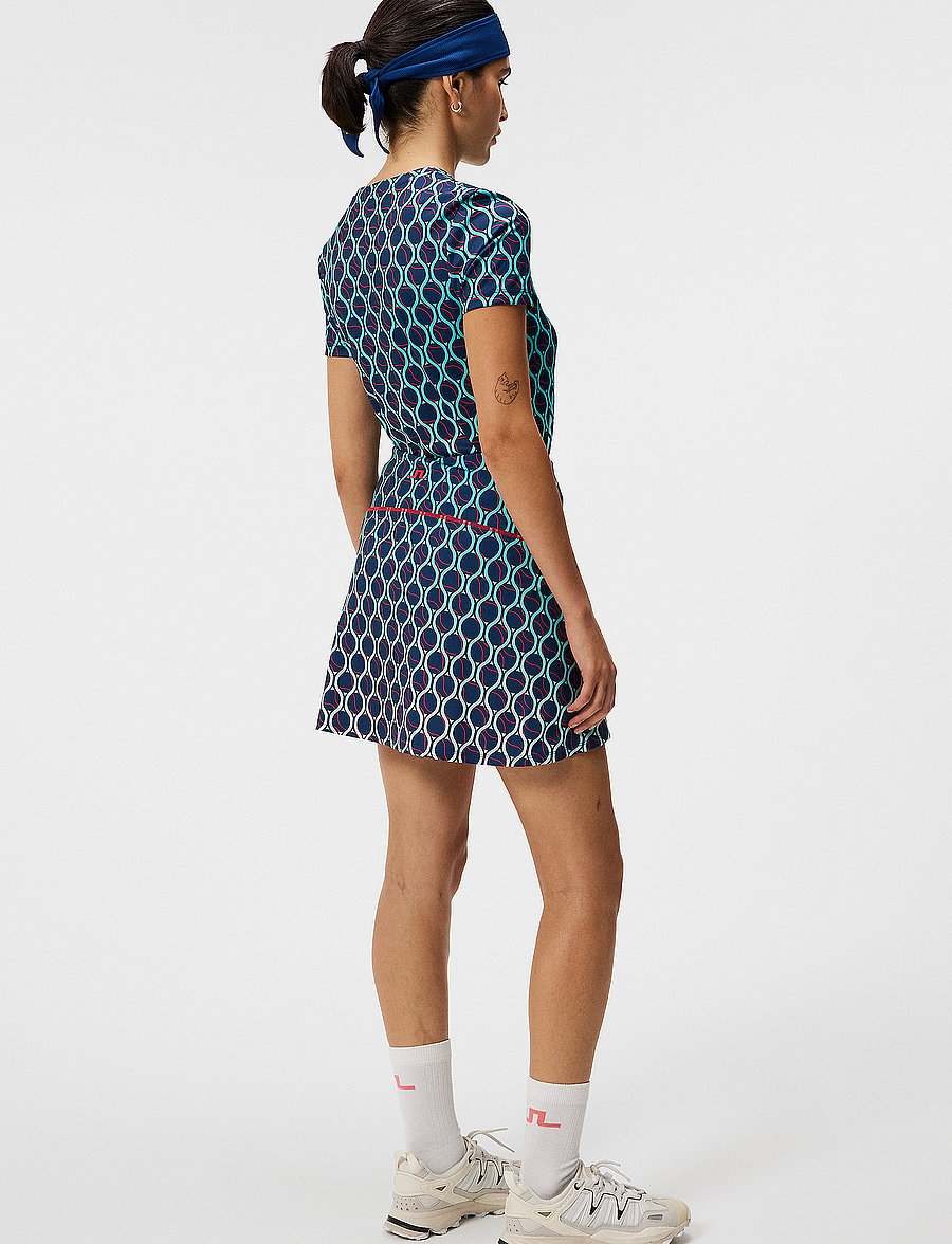 J. Lindeberg - Ada Printed T-shirt - racket fade estate - 3