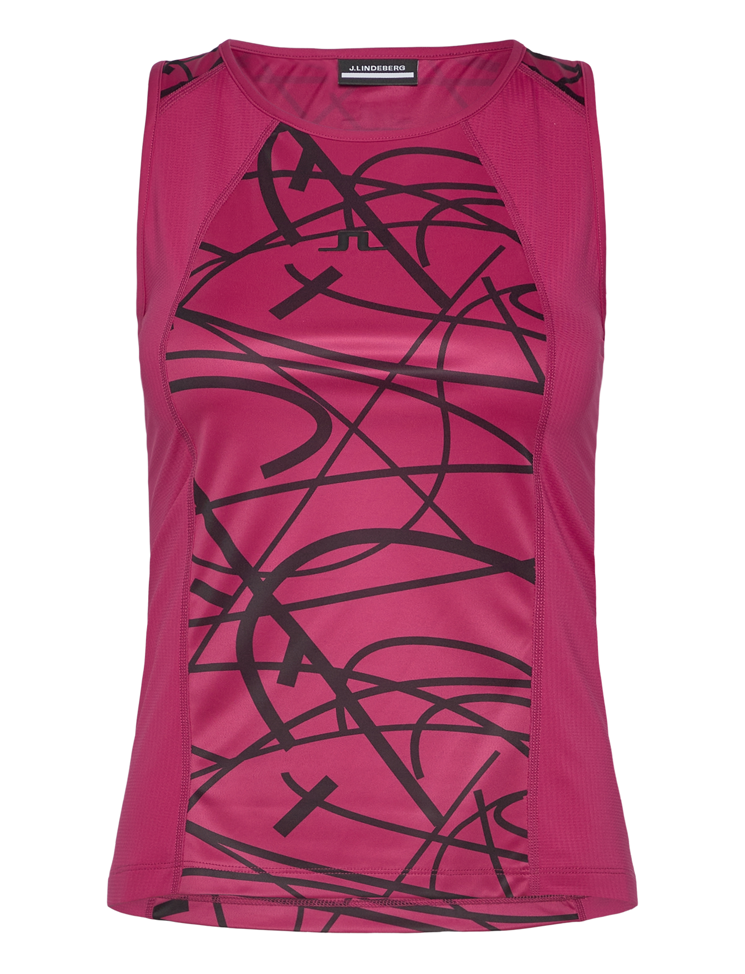 J. Lindeberg Miria Printed Top - Kampagne - COURT SWIRL VIVACIOUS M / pink/rose
