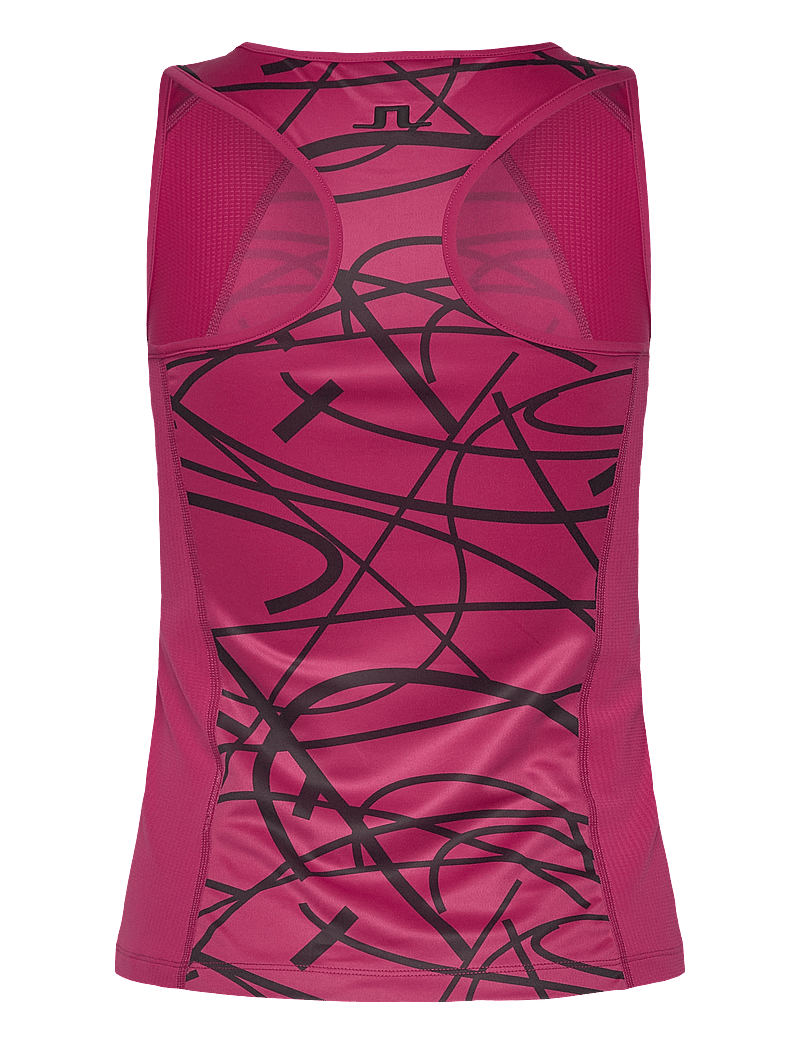 J. Lindeberg - Miria Printed Top - tank tops - court swirl vivacious m - 2