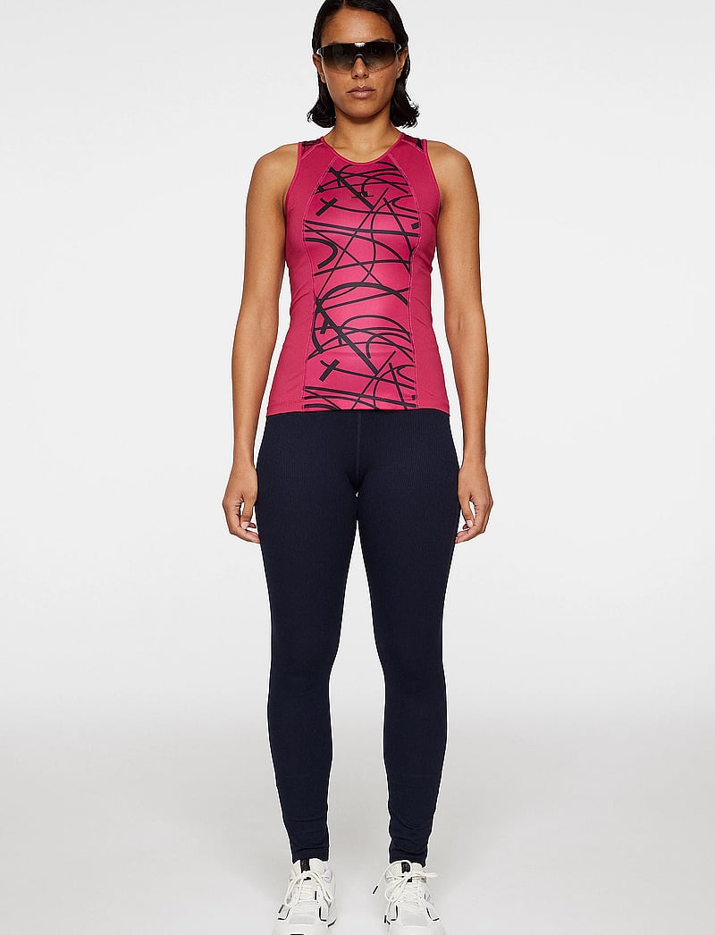 J. Lindeberg - Miria Printed Top - tank tops - court swirl vivacious m - 4