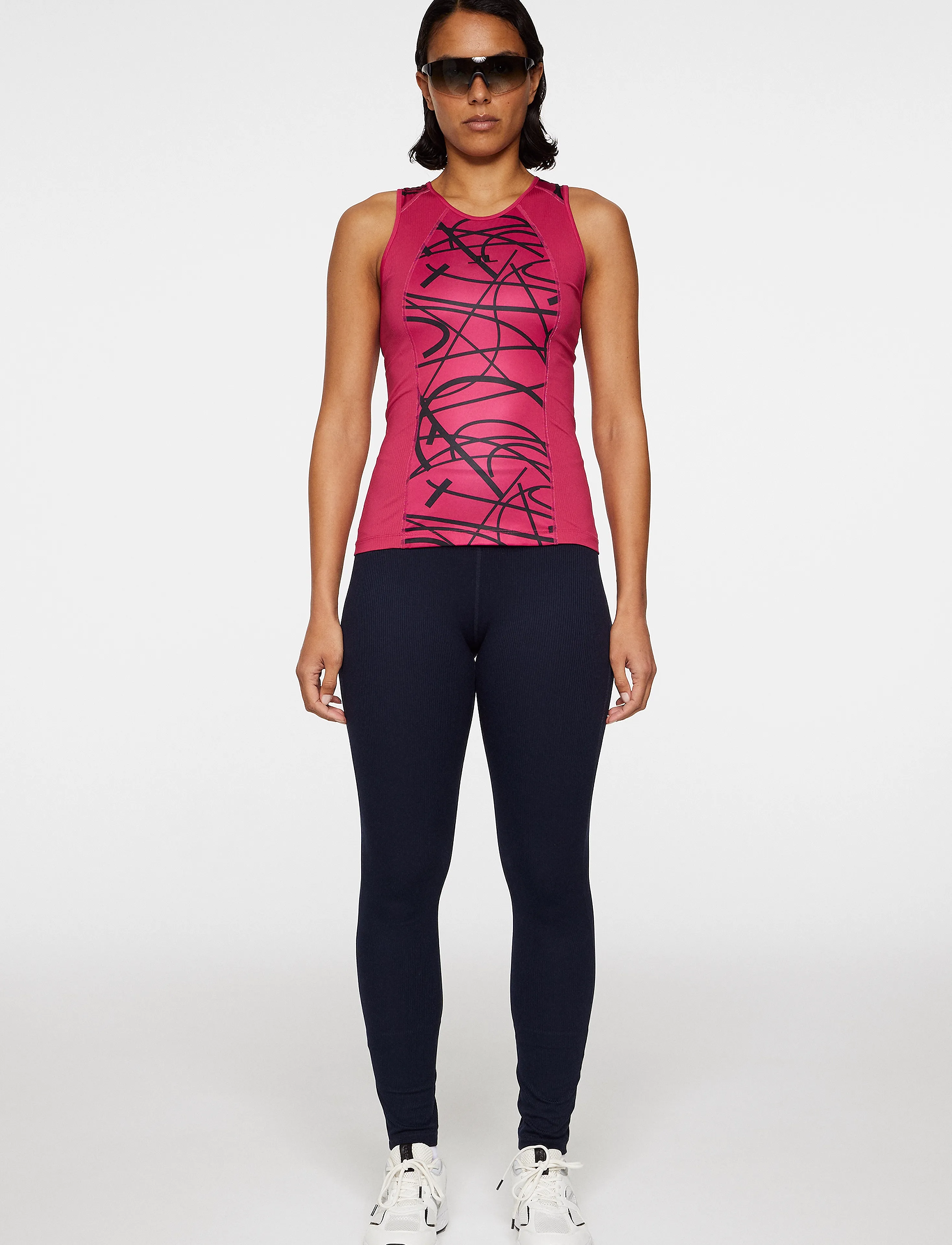 J. Lindeberg - Miria Printed Top - tank tops - court swirl vivacious m - 4