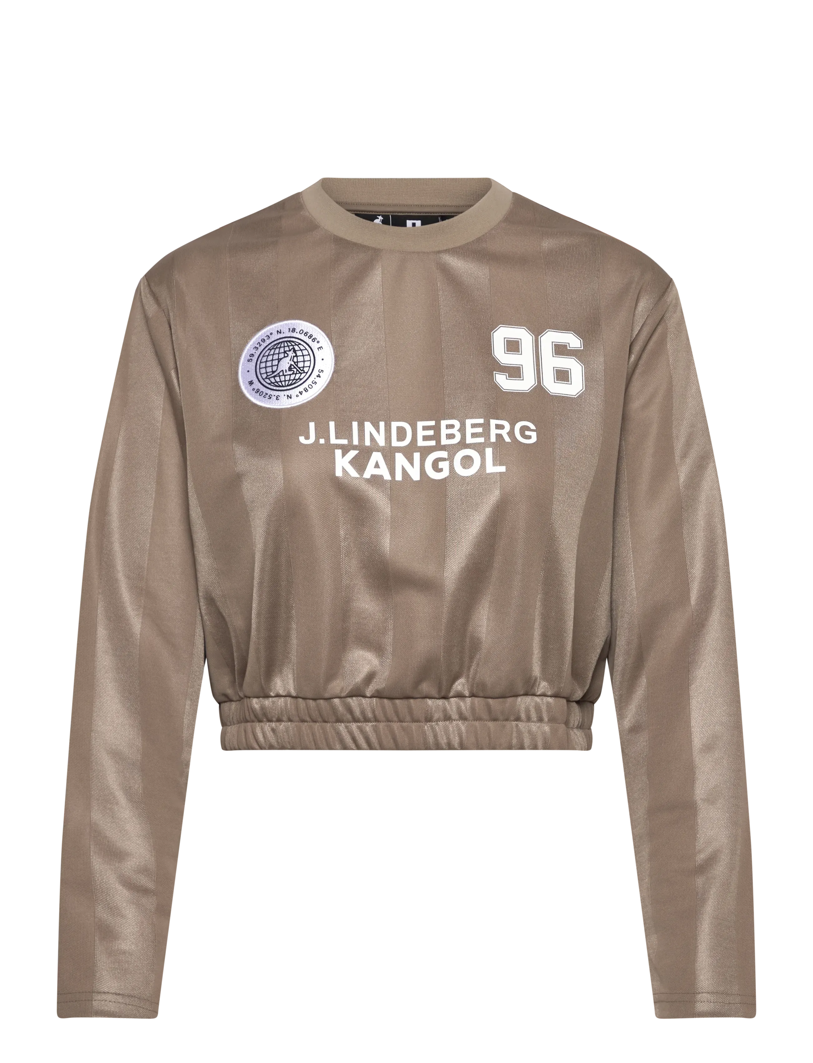 J. Lindeberg Fiona Football Jersey - Tøj - VINTAGE KHAKI / brown