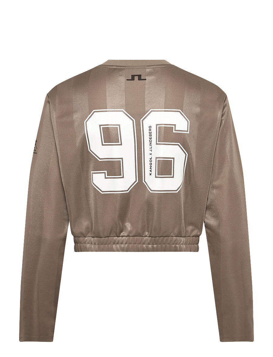 J. Lindeberg - Fiona Football Jersey - crop-tops - vintage khaki - 2