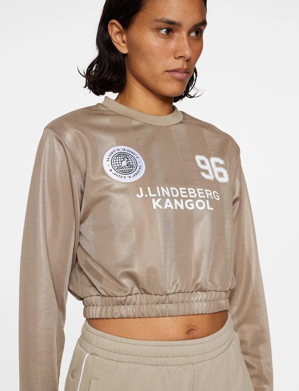 J. Lindeberg - Fiona Football Jersey - alussärgid ja t-särgid - vintage khaki - 5
