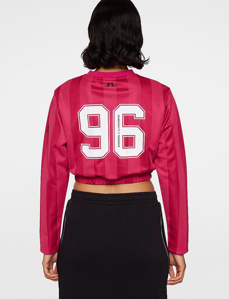 J. Lindeberg - Fiona Football Jersey - långärmade tröjor - vivacious - 3