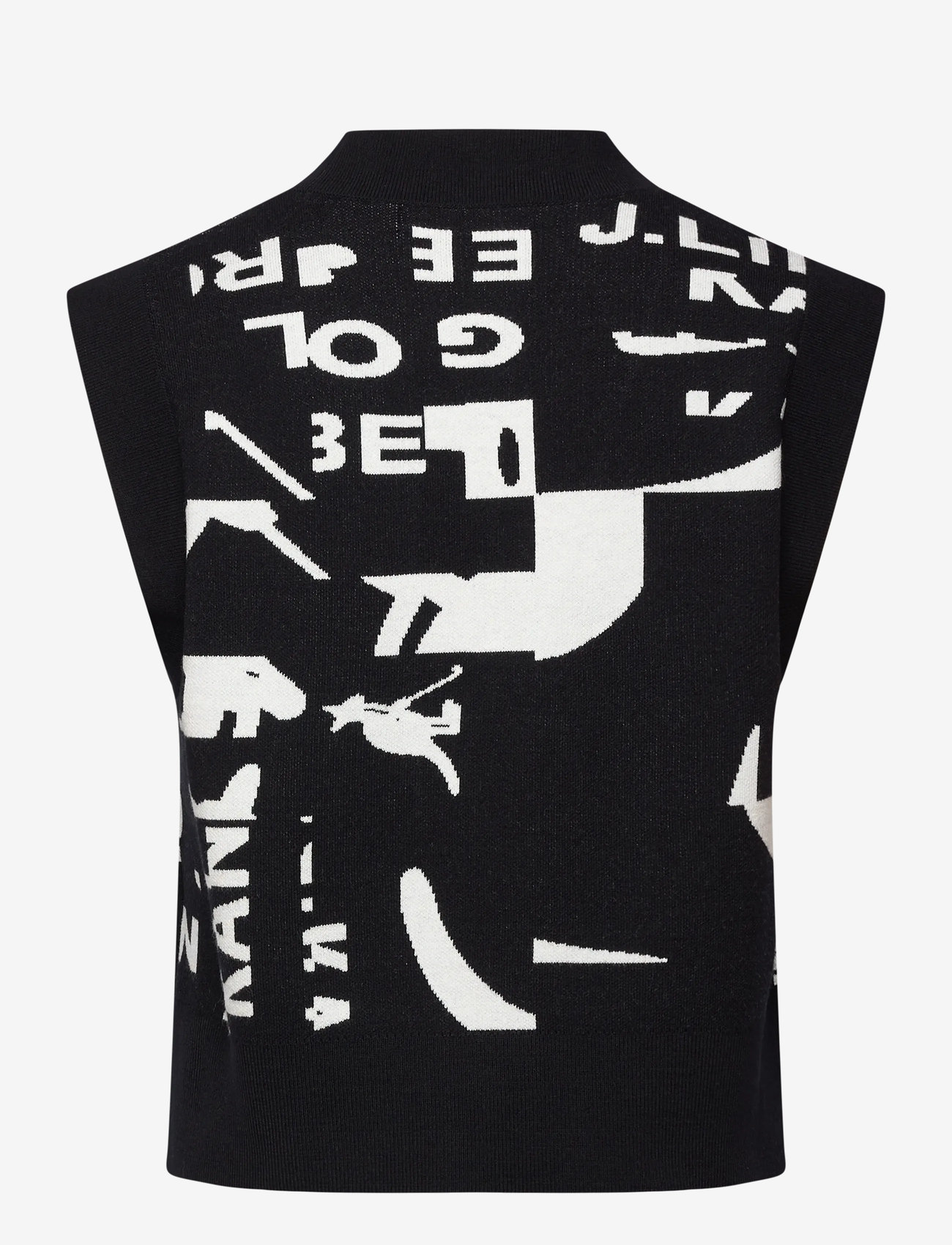 J. Lindeberg - Jackie Jacquard Vest - jl kangol black white m - 2
