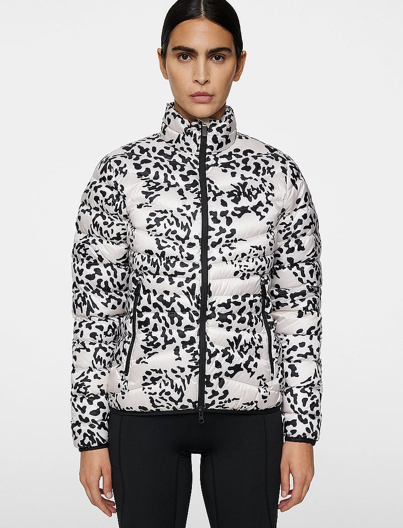 J. Lindeberg - Lara Light Down Jacket Print - gewatteerde jassen - snake rock moonbeam m - 0