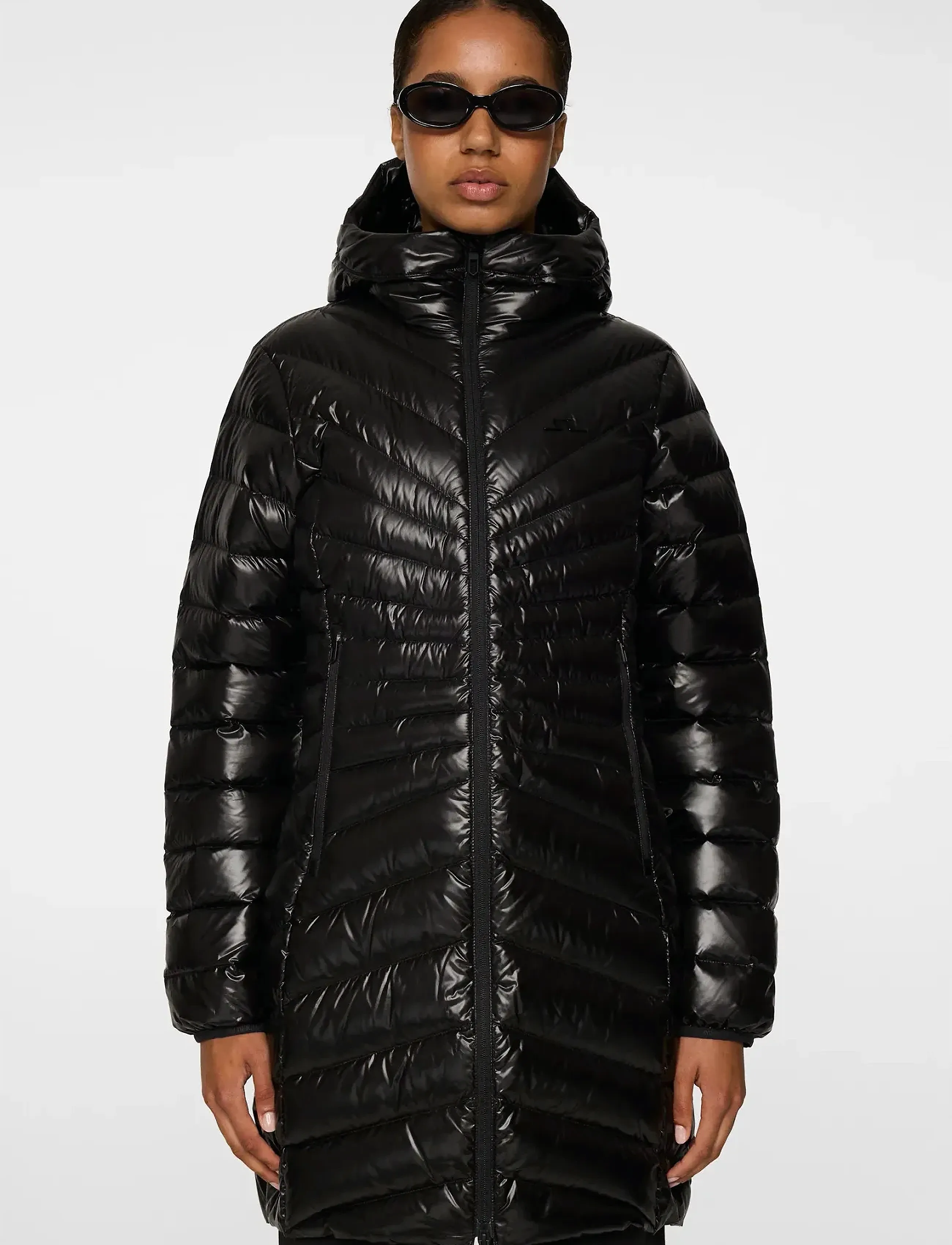J. Lindeberg Lara Light Down Parka, Kvinder, Puffer Parka, Sort, Str: M