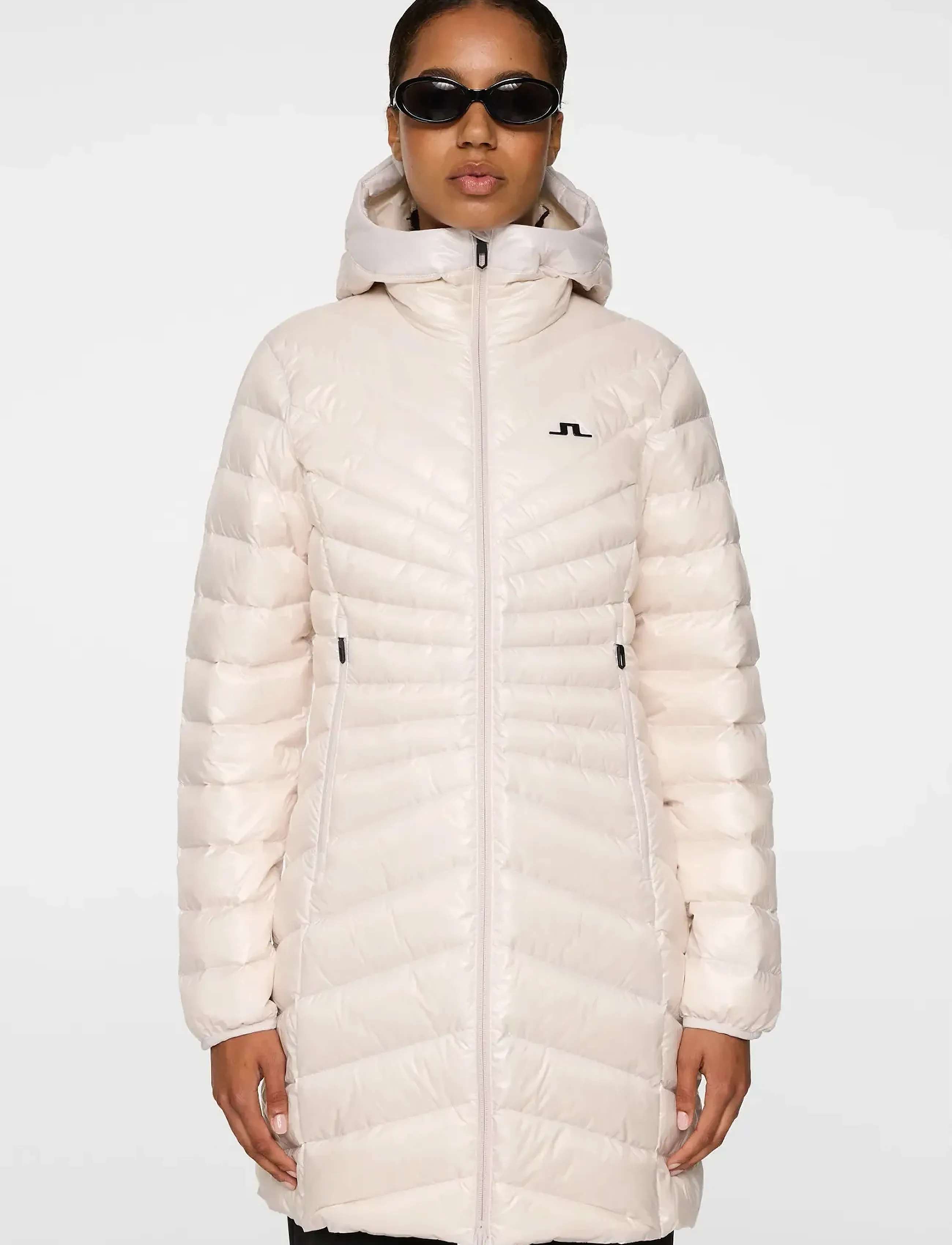 J. Lindeberg Lara Light Down Parka, Kvinder, Puffer Parka, Cream, Str: M