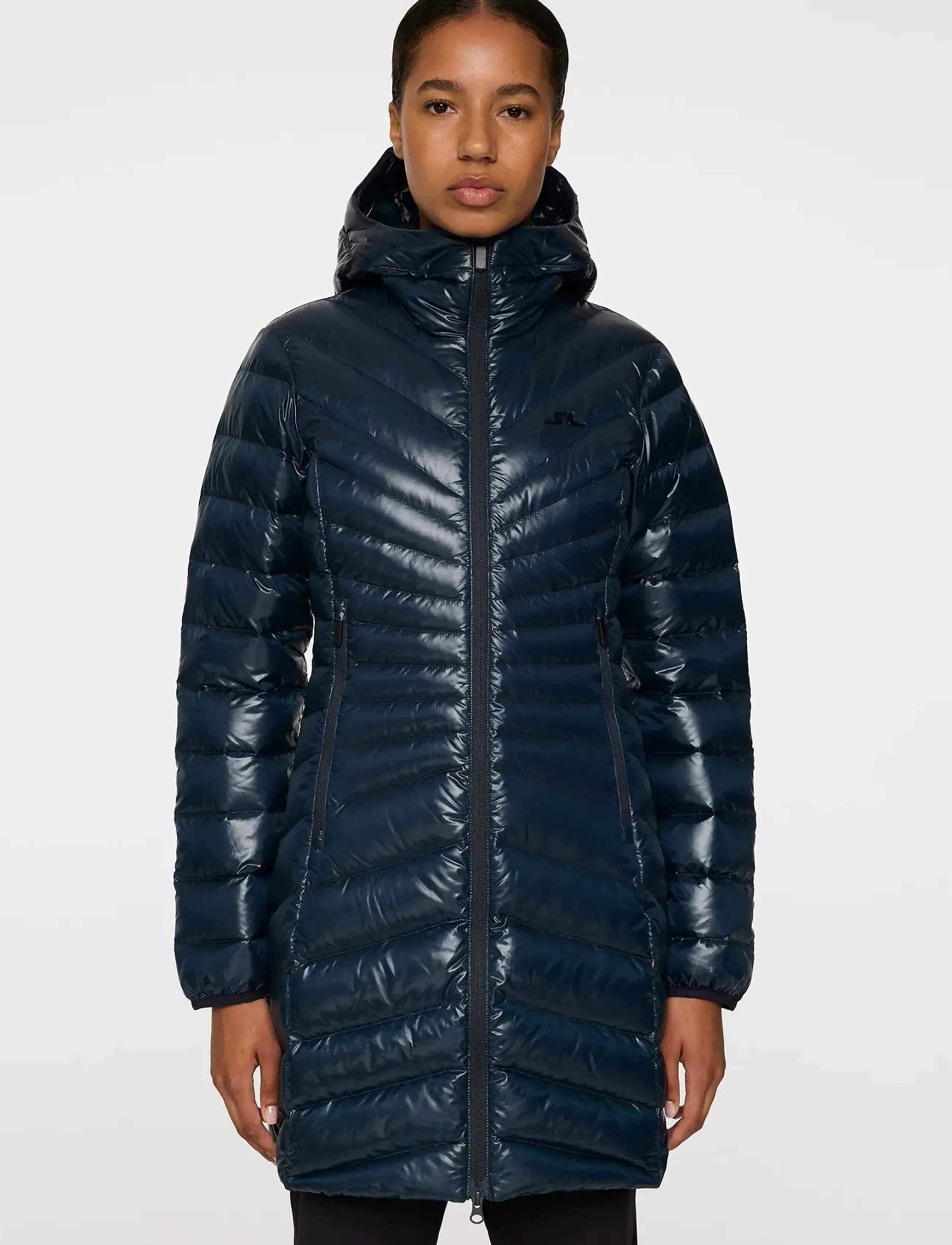 J. Lindeberg Lara Light Down Parka, Kvinder, Puffer Parka, Navy, Str: M