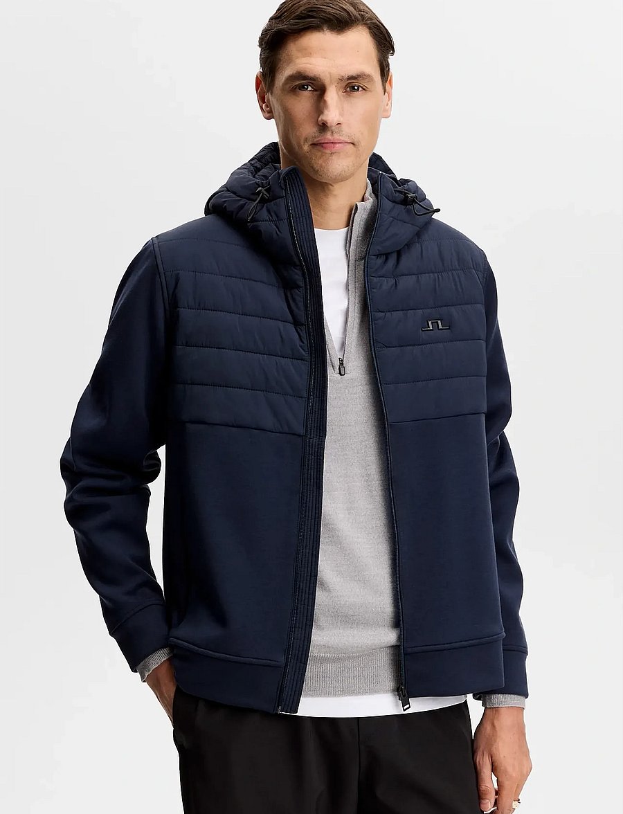 J. Lindeberg - Gage Hybrid Hood Jacket - hybridjackor - jl navy - 0