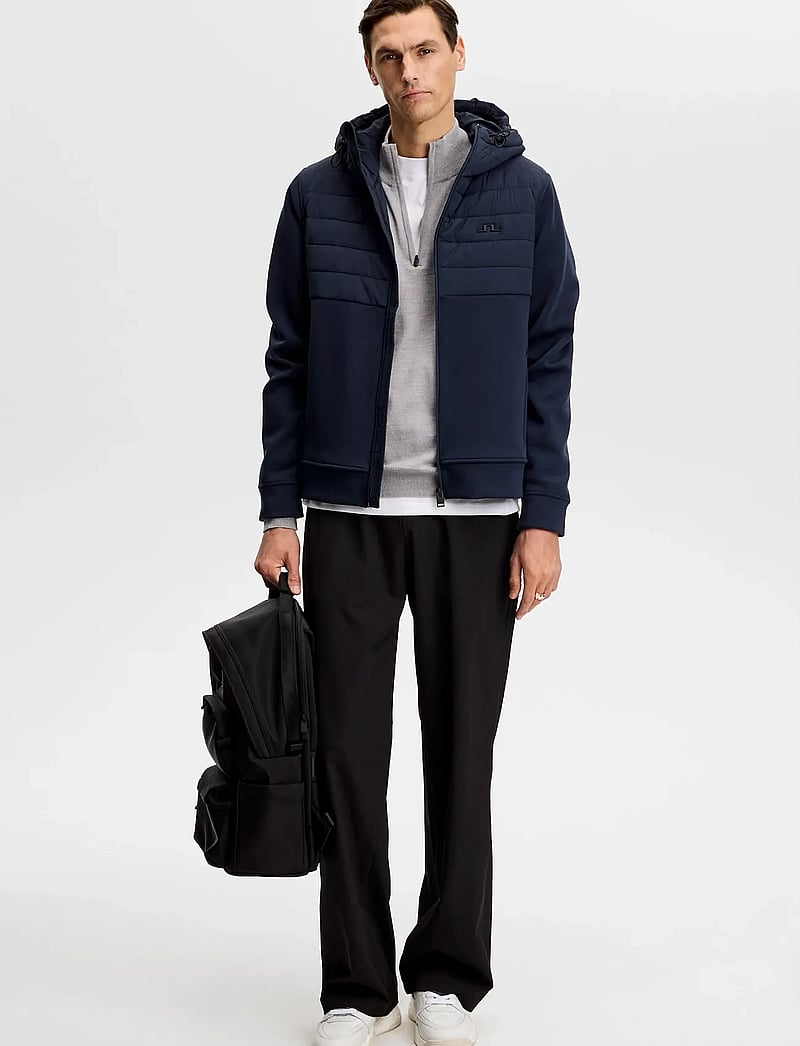 J. Lindeberg - Gage Hybrid Hood Jacket - hybridjakker - jl navy - 3