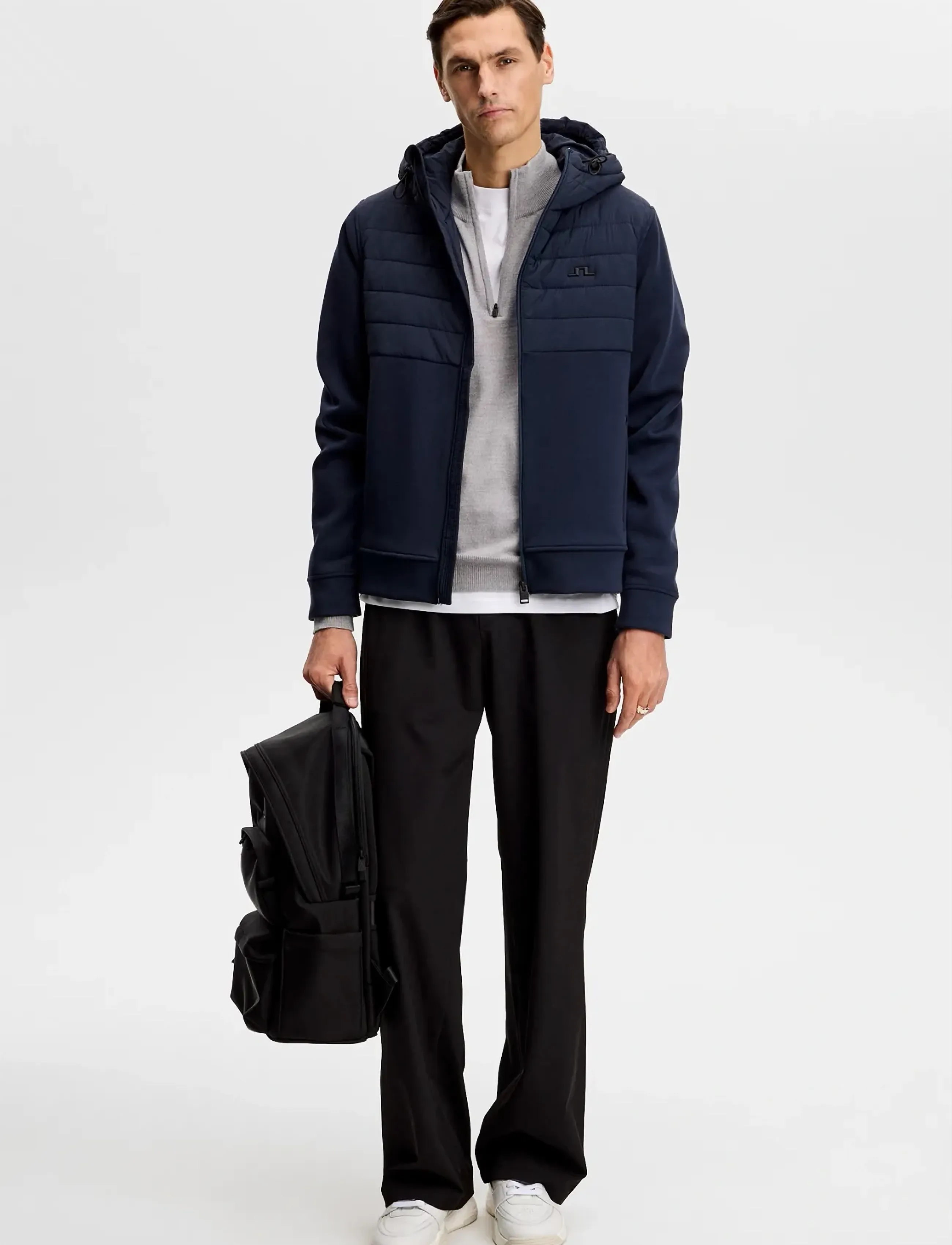 J. Lindeberg - Gage Hybrid Hood Jacket - hybridjackor - jl navy - 3