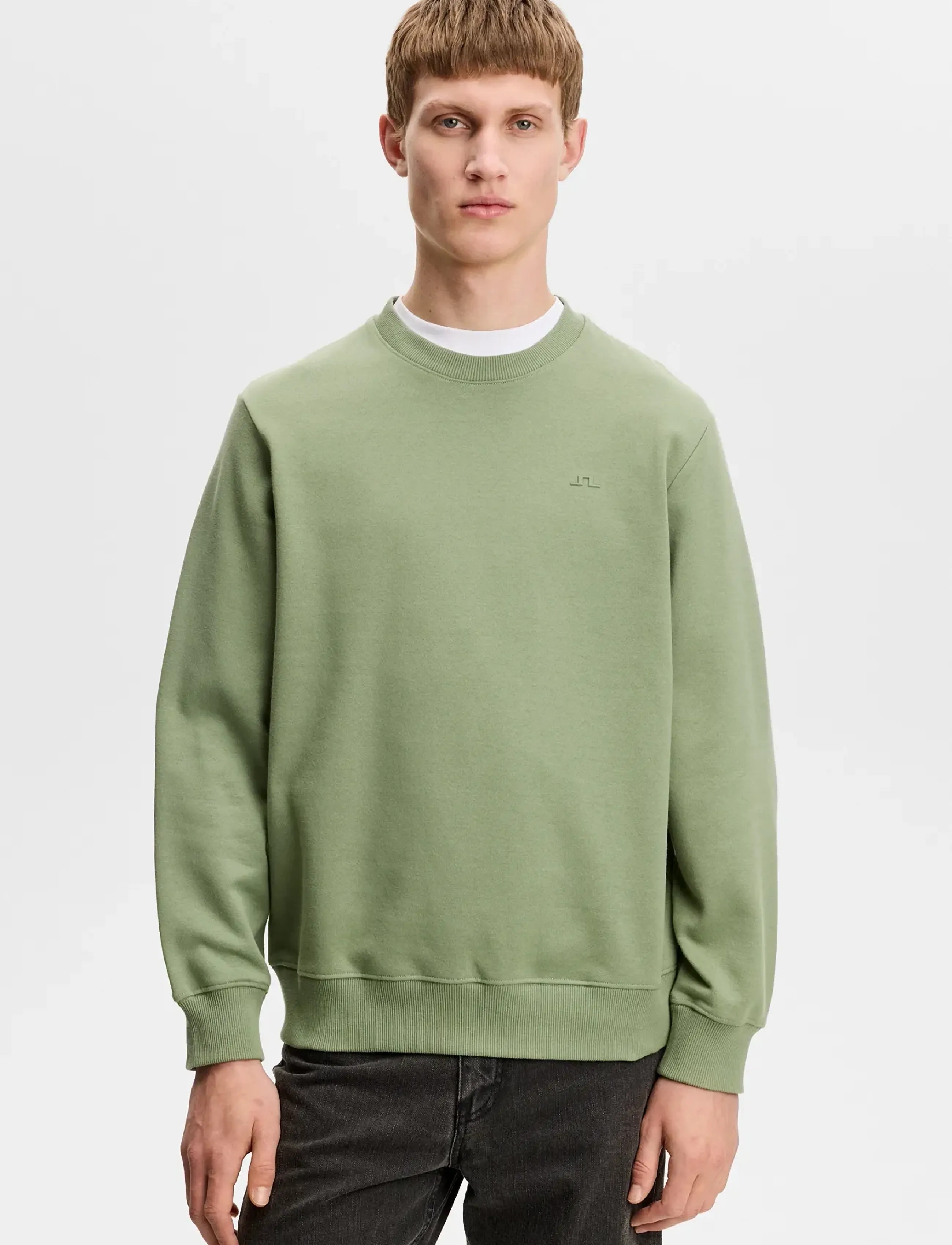 J. Lindeberg Alpha Crew Neck - Džemperiai - HEDGE GREEN / khaki/green
