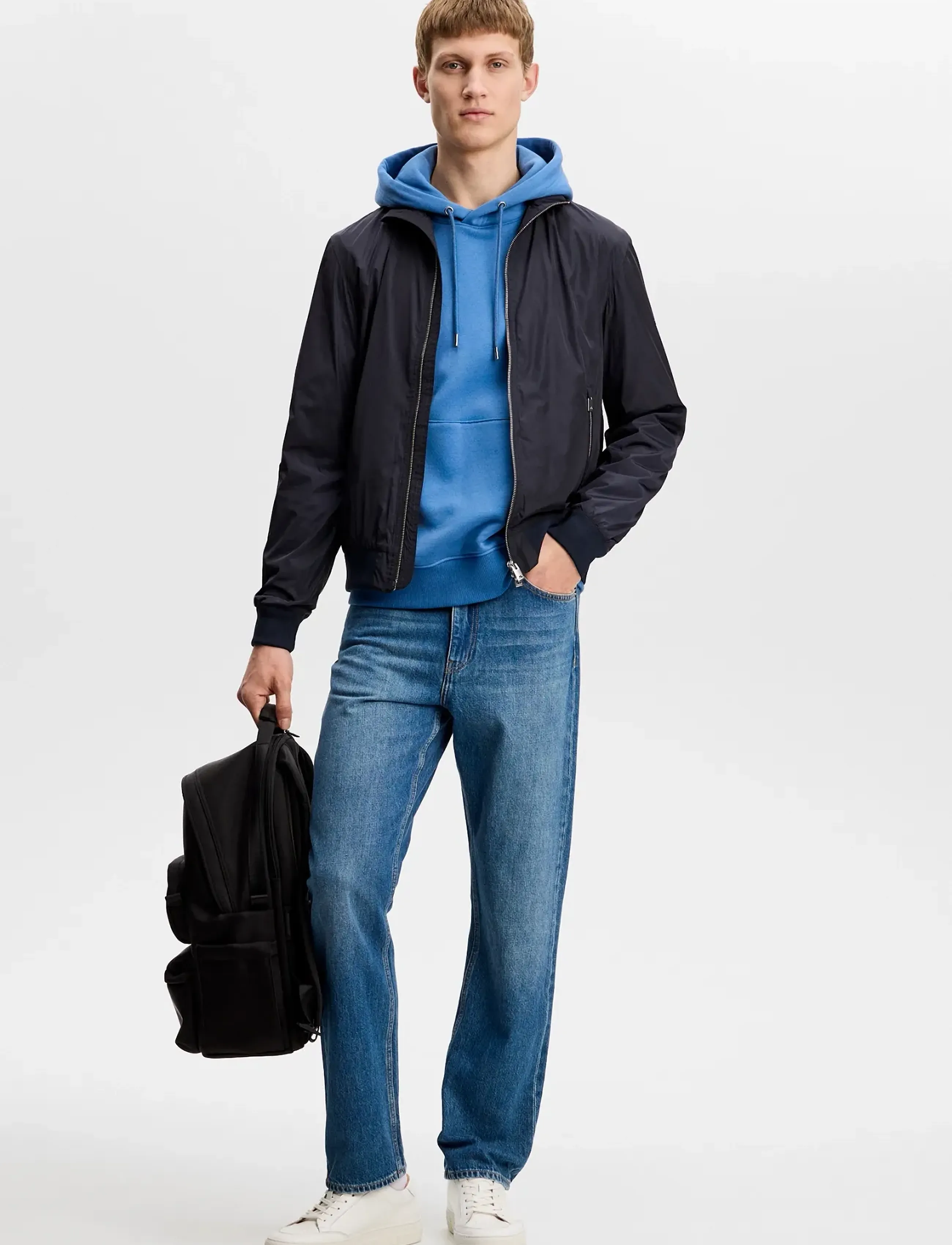 J. Lindeberg - Alpha Hood - hoodies - federal blue - 3