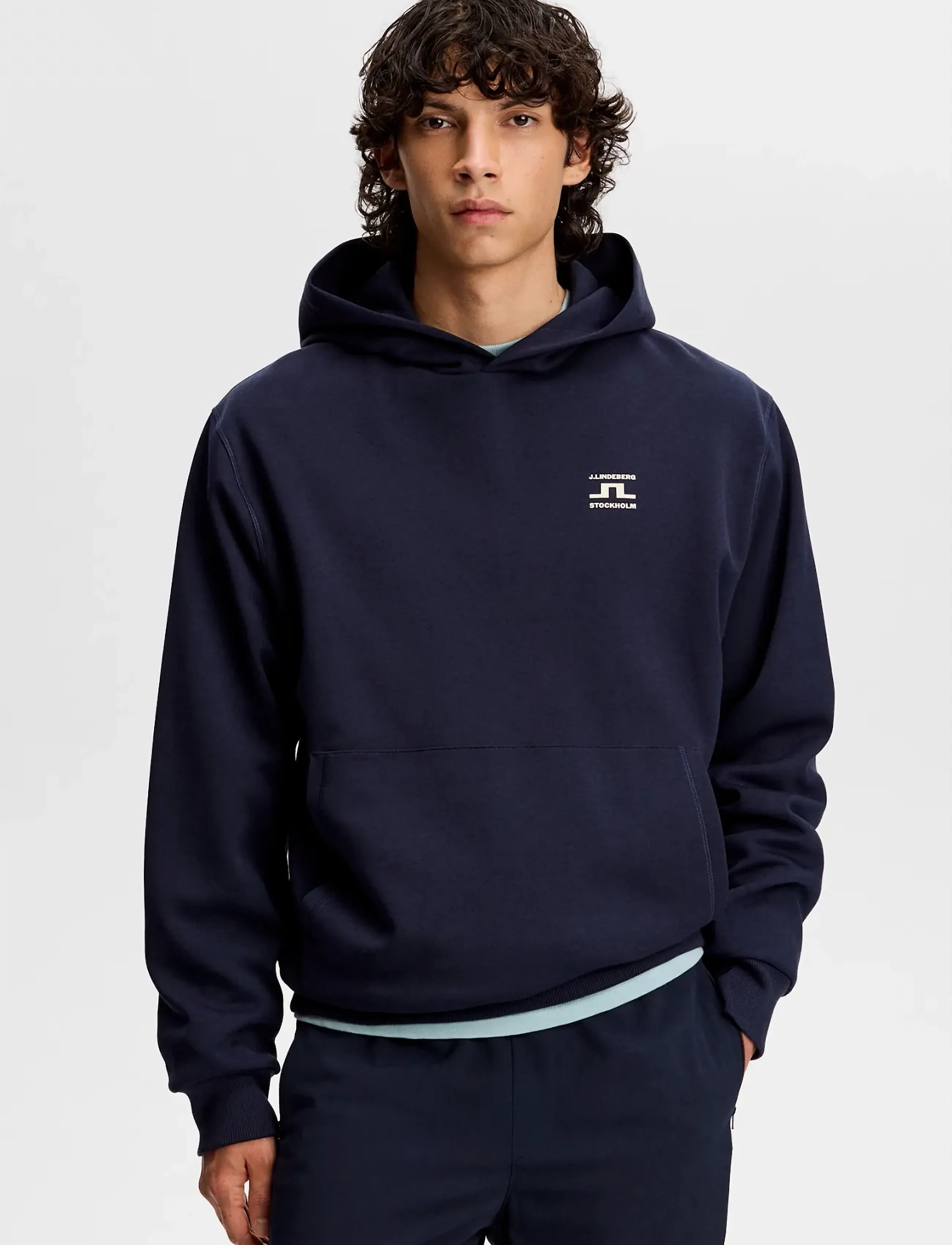 J. Lindeberg Club Printed Hood - Sweatshirts - JL NAVY / navy