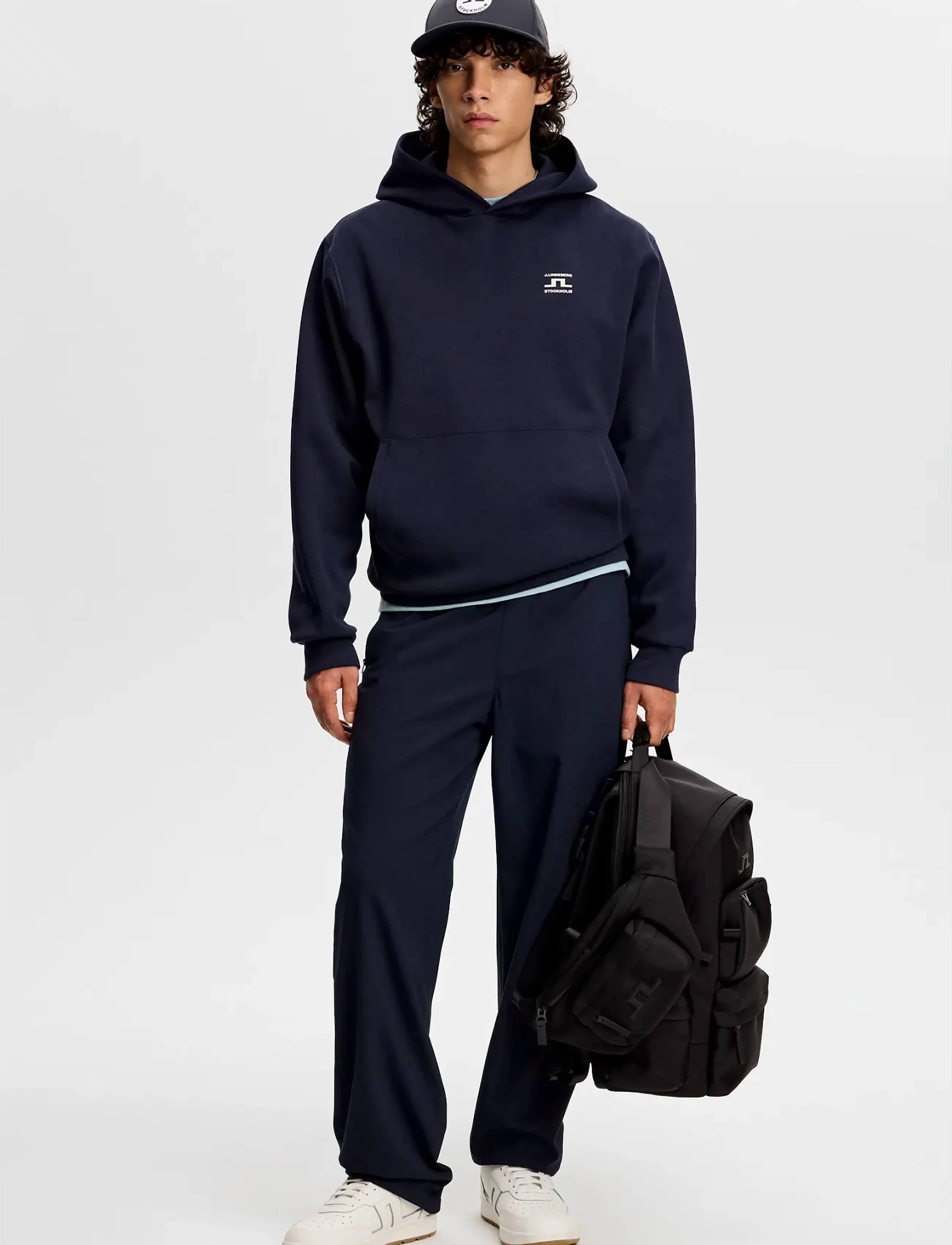 J. Lindeberg - Club Printed Hood - kapuutsiga dressipluusid - jl navy - 3