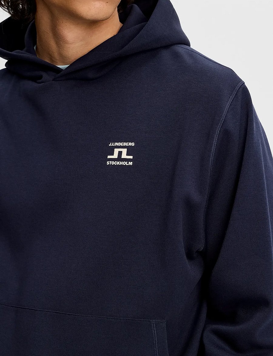 J. Lindeberg - Club Printed Hood - bluzy z kapturem - jl navy - 4