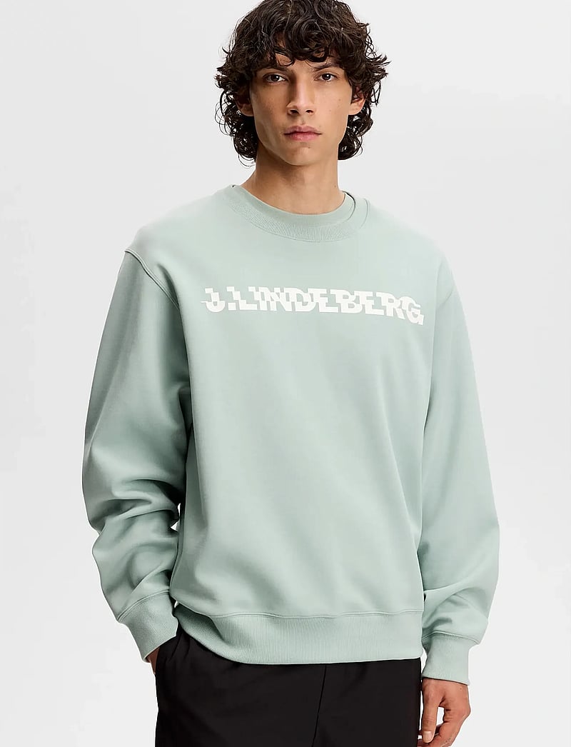 J. Lindeberg - Club Printed Crew Neck - nach anlass kaufen - jadeite - 0