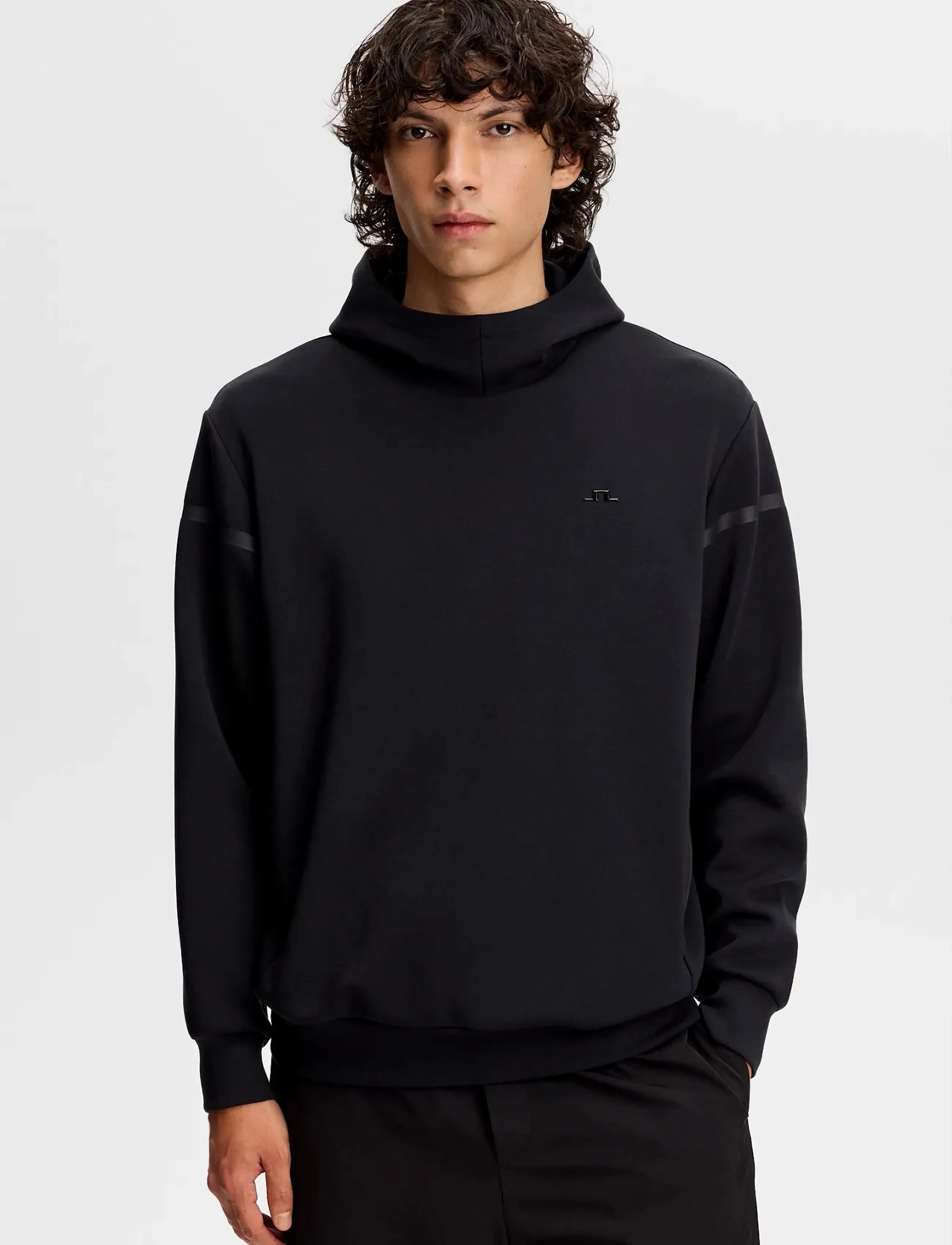 J. Lindeberg Icon Hood - Huvtröjor - BLACK / black