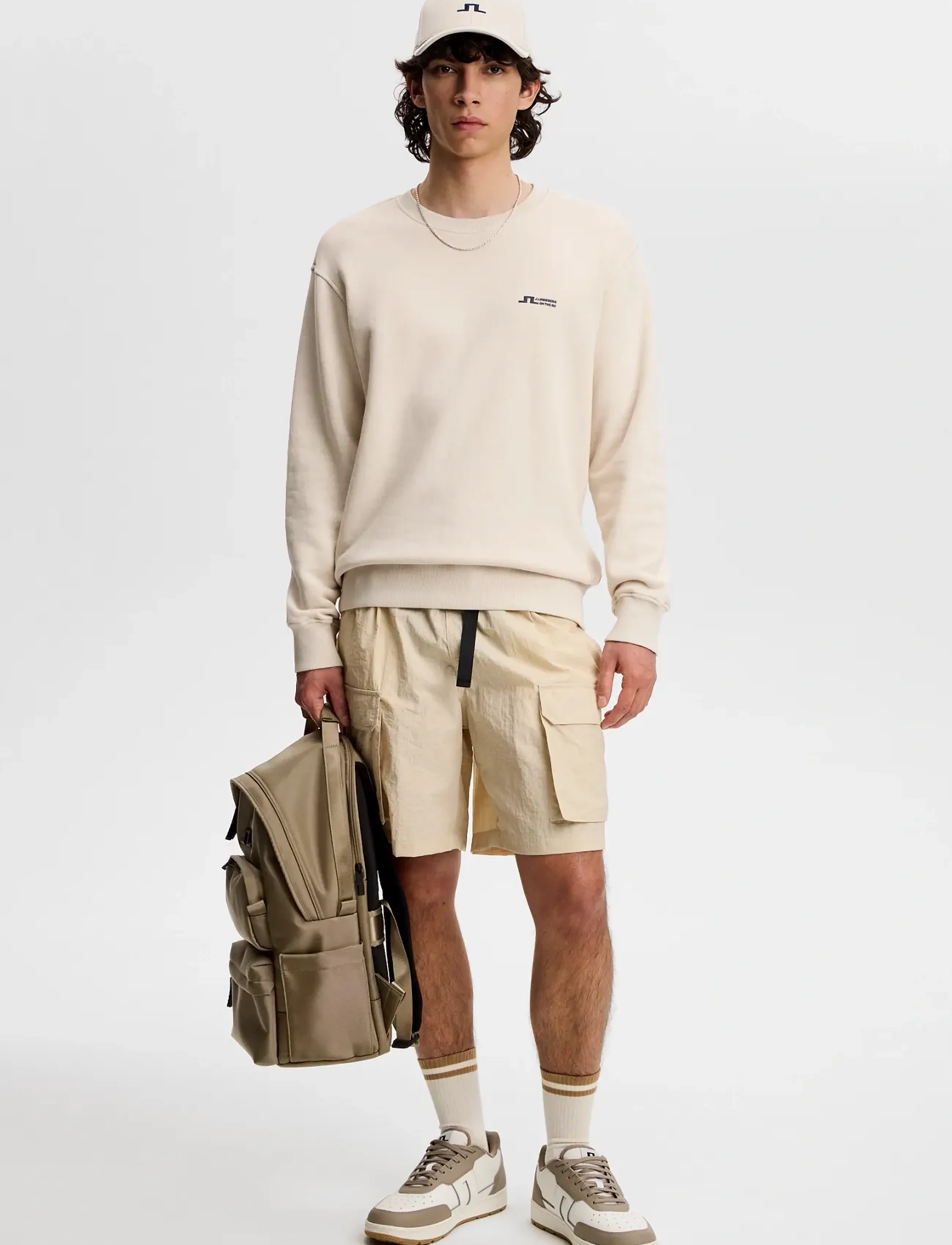 J. Lindeberg - Cardon Crew Neck - vacation essentials - moonbeam - 4