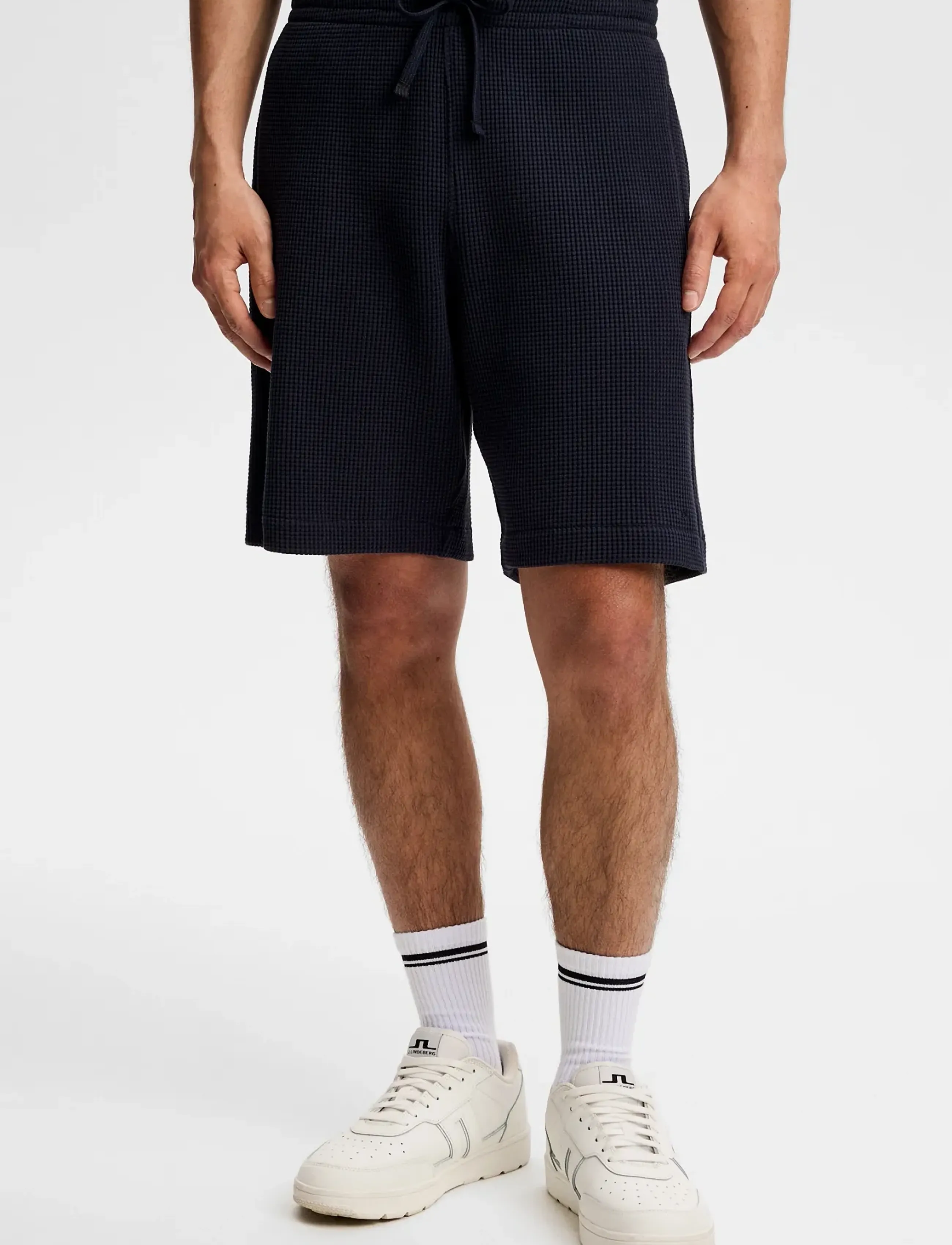 J. Lindeberg Simon Waffle Shorts, L, Navy, Shorts > Svedeshorts, Herre