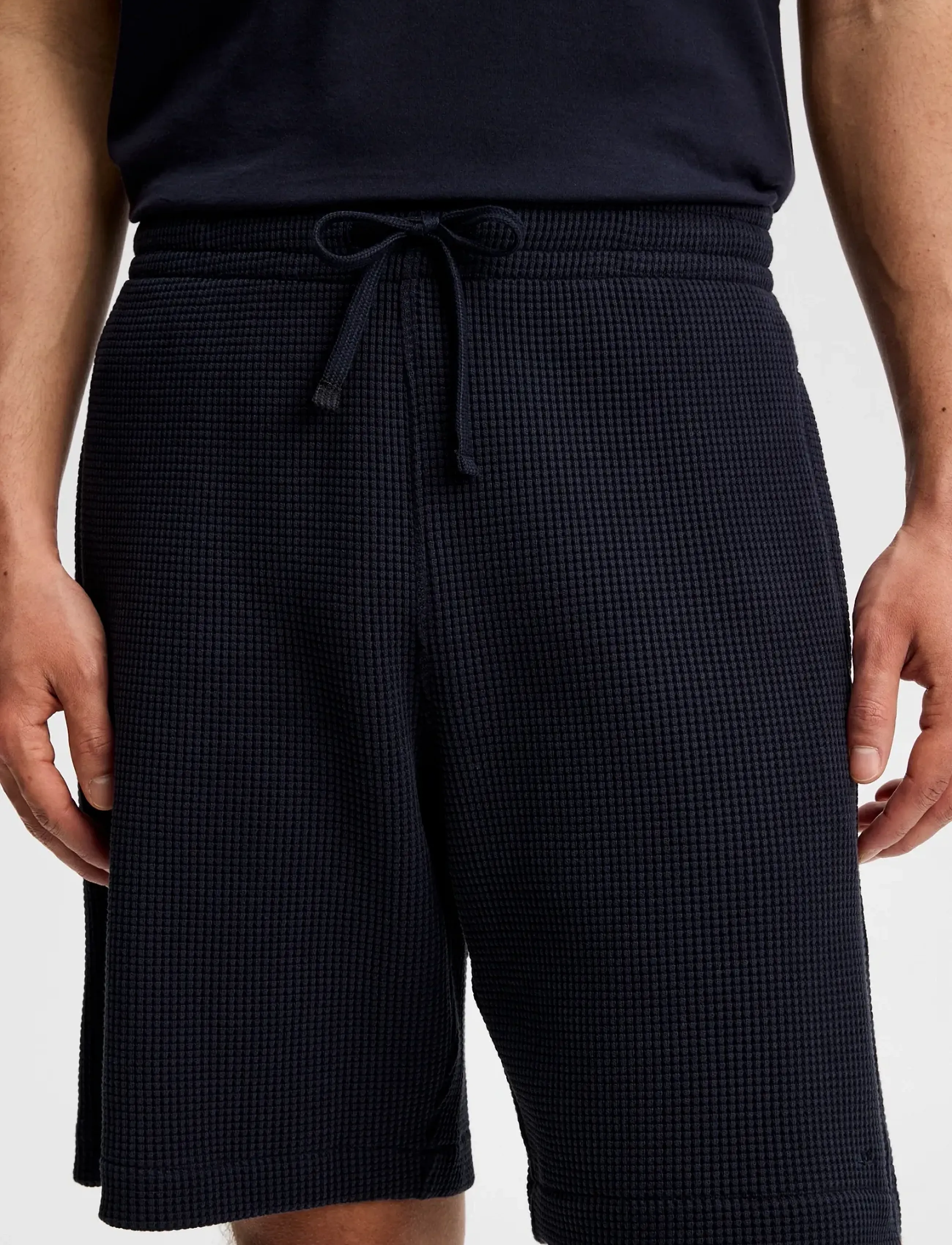 J. Lindeberg - Simon Waffle Shorts - sweat shorts - jl navy - 4