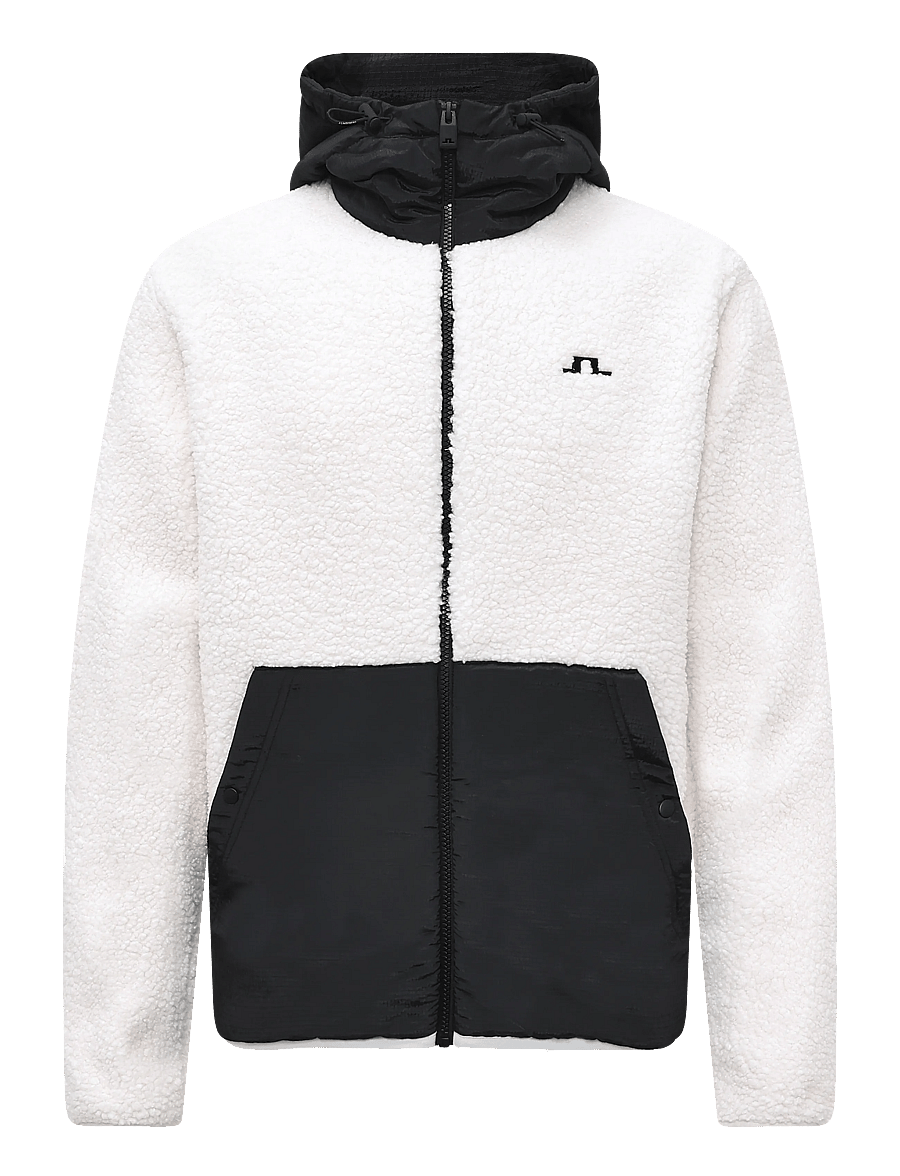 J. Lindeberg - Varek Hybrid Zip Hood - hybridjackor - tofu - 1