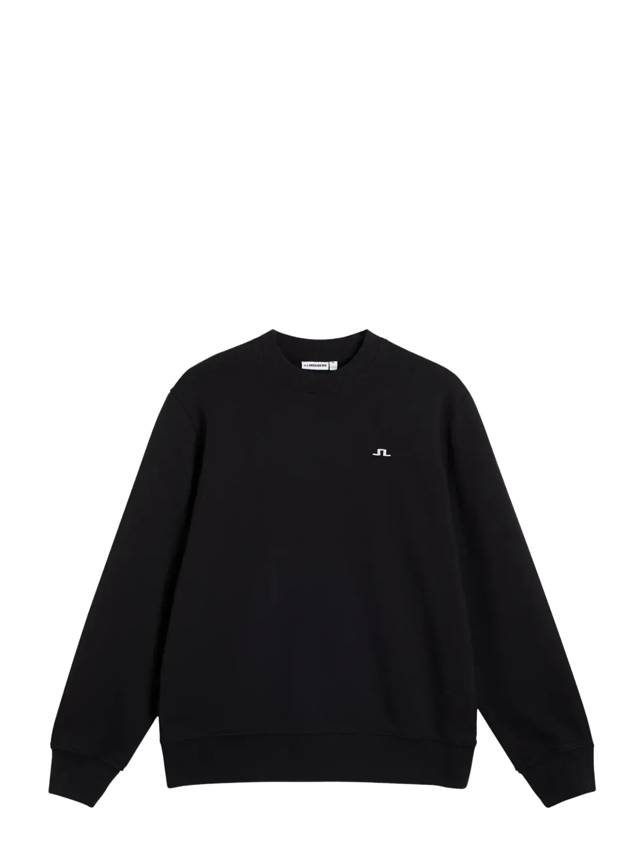 J. Lindeberg M CREW NECK - Riided - BLACK / black