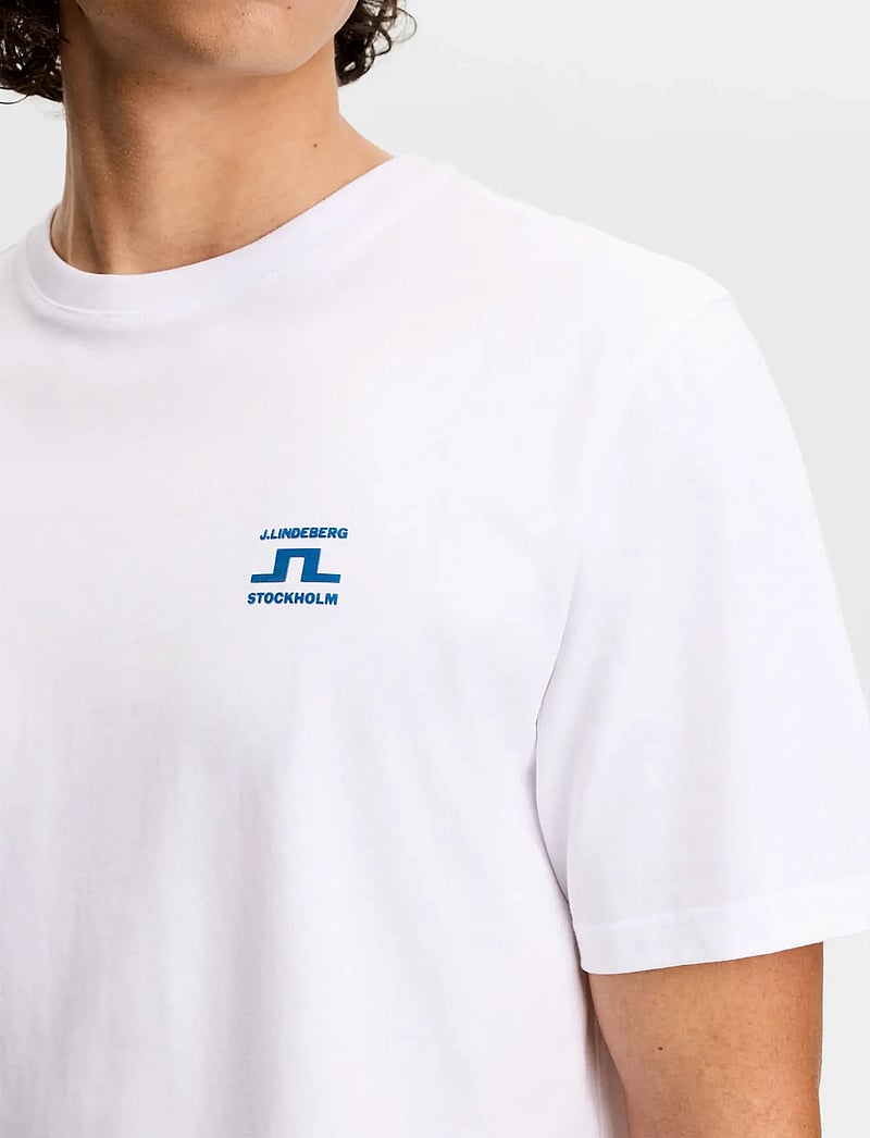 J. Lindeberg - Parcie Seasonal Tee - kortærmede t-shirts - white - 4