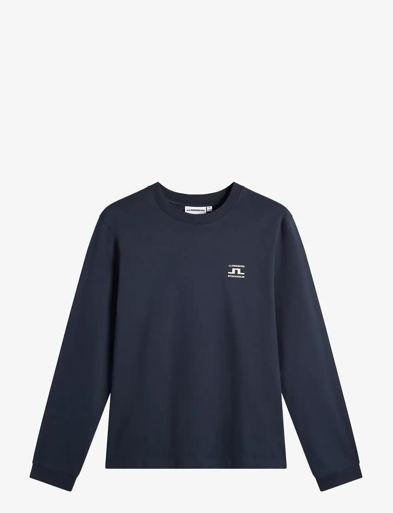 J. Lindeberg - Parcie Longsleeve Tee - langærmede t-shirts - jl navy - 1