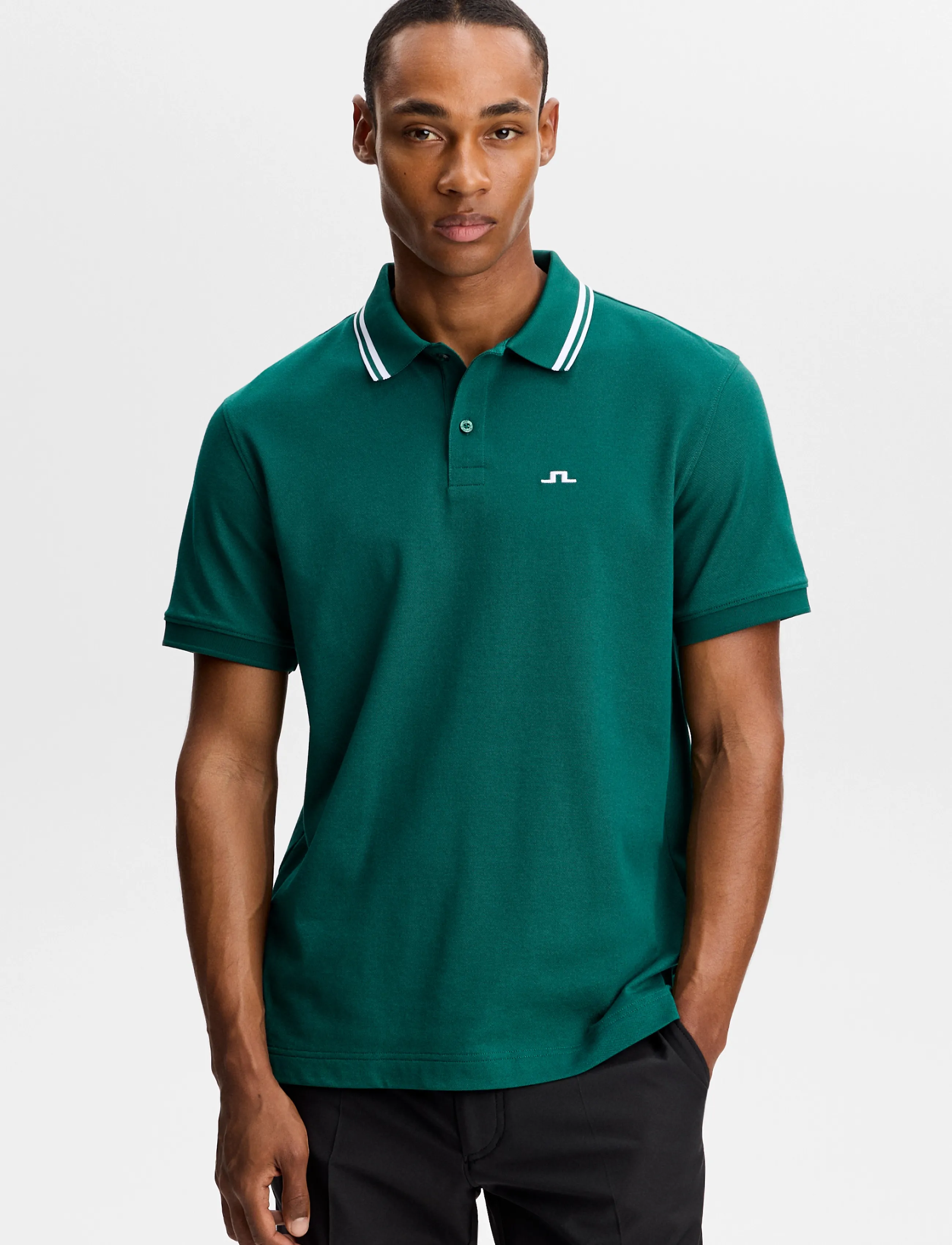 J. Lindeberg Joey Tipping Polo - Kortærmede poloer - FOREST BIOME / green
