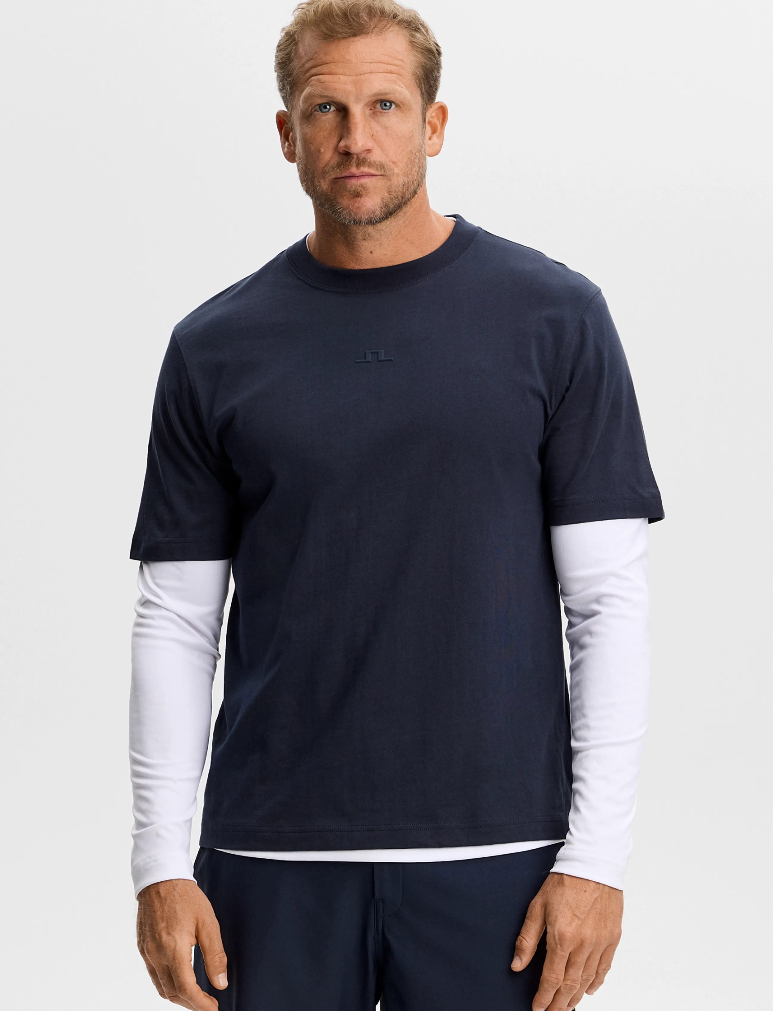 J. Lindeberg Parcie Logo Tee - T-Shirts - JL NAVY / navy